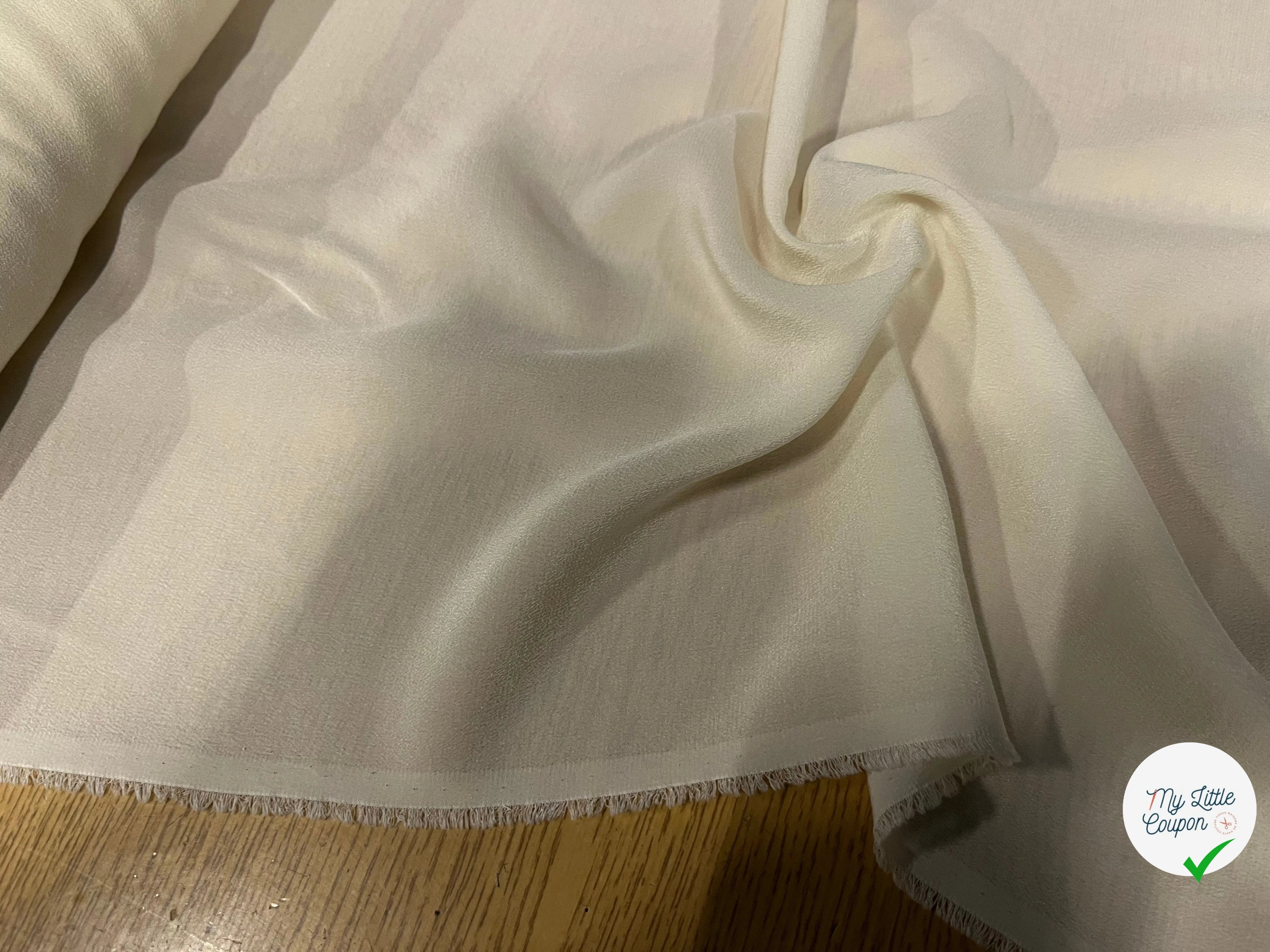 CRÈPE DE SOIE ÉCRU 100% SOIE 130CM - My Little Coupon
