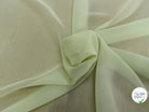 CREPE DE SOIE FLUIDE 140 DE LAIZE 100% SOIE LIGHT GREEN - My Little Coupon