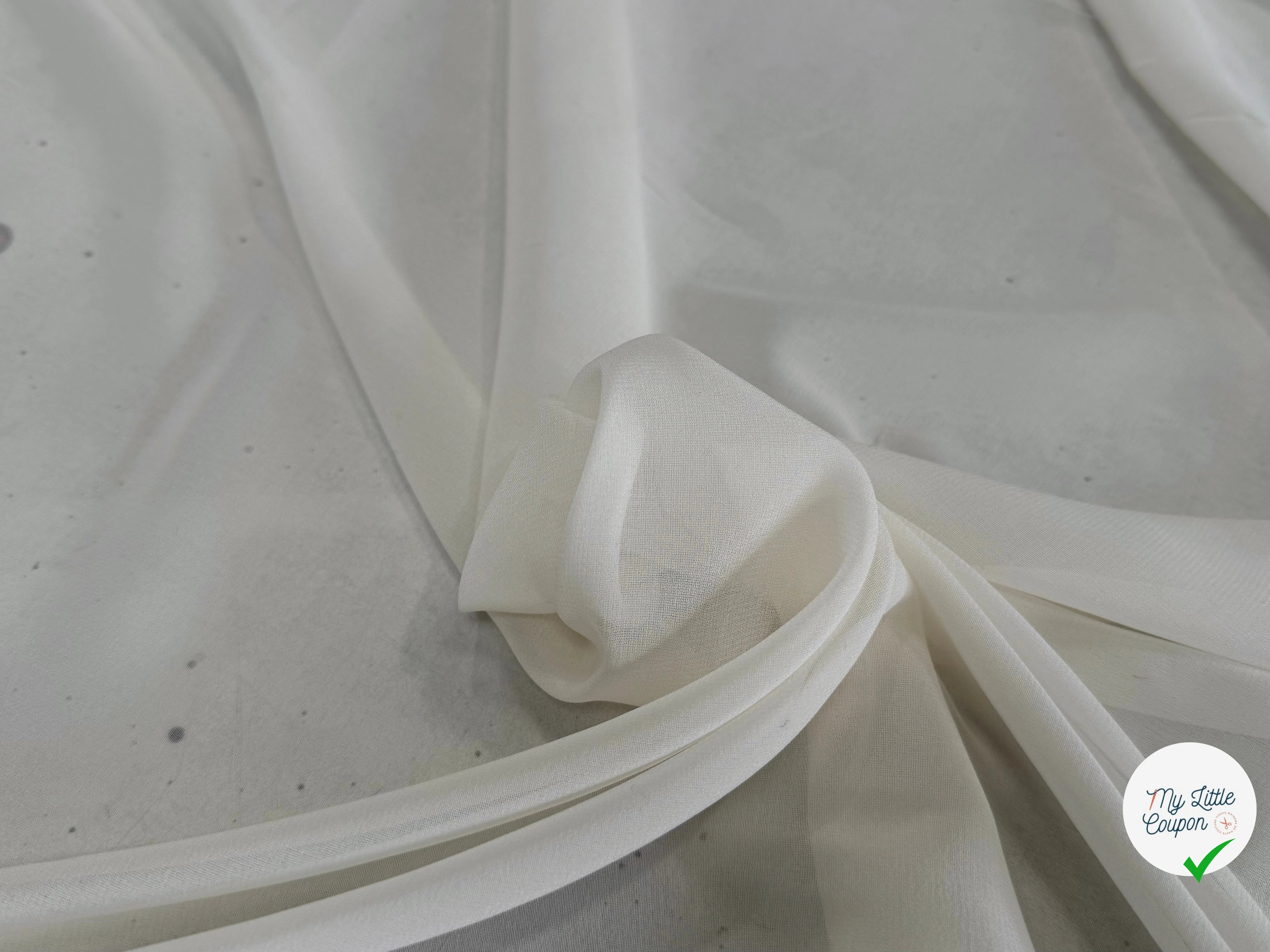 CREPE DE SOIE FLUIDE ÉCRU - My Little Coupon