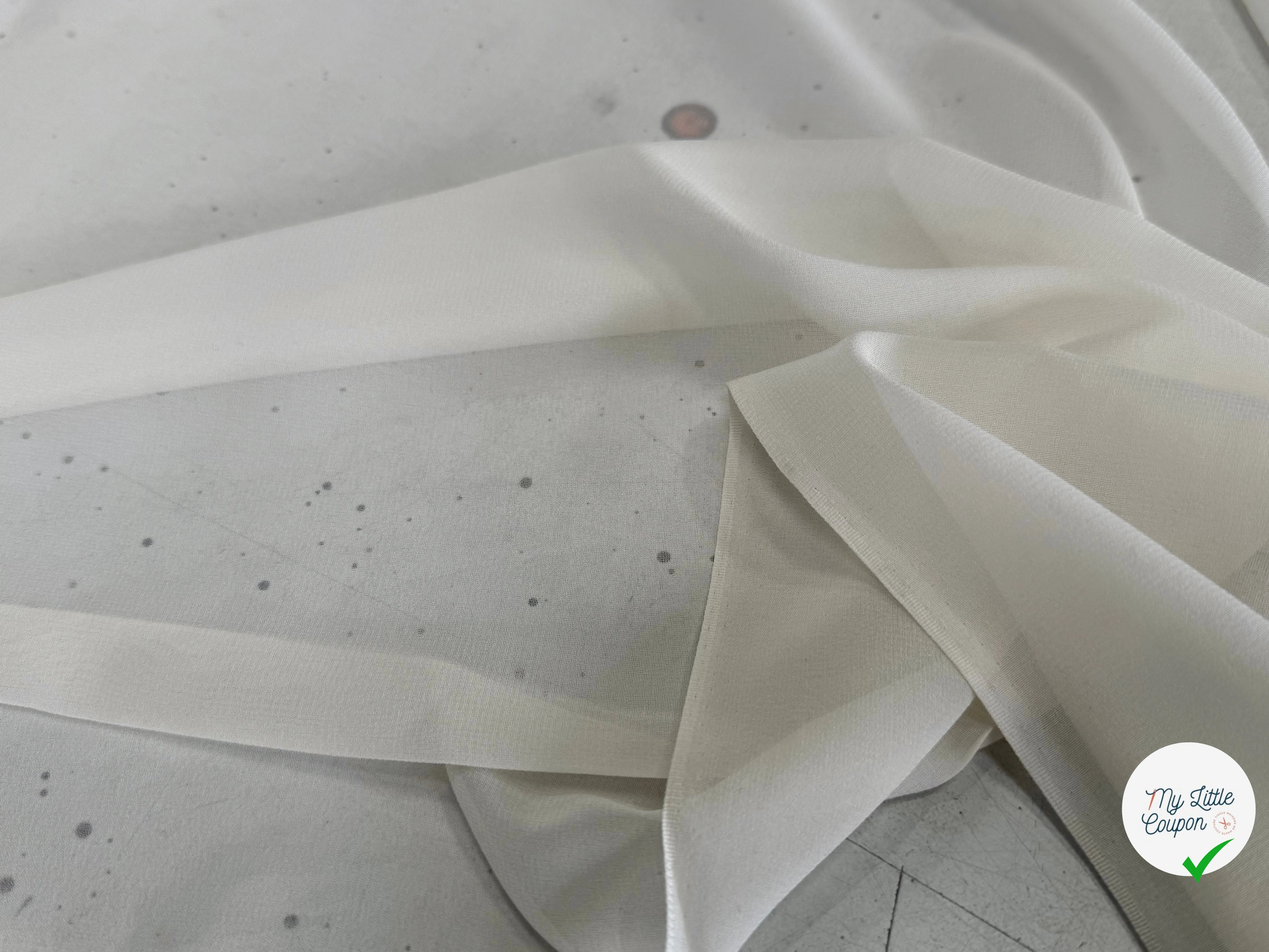 CREPE DE SOIE FLUIDE ÉCRU - My Little Coupon