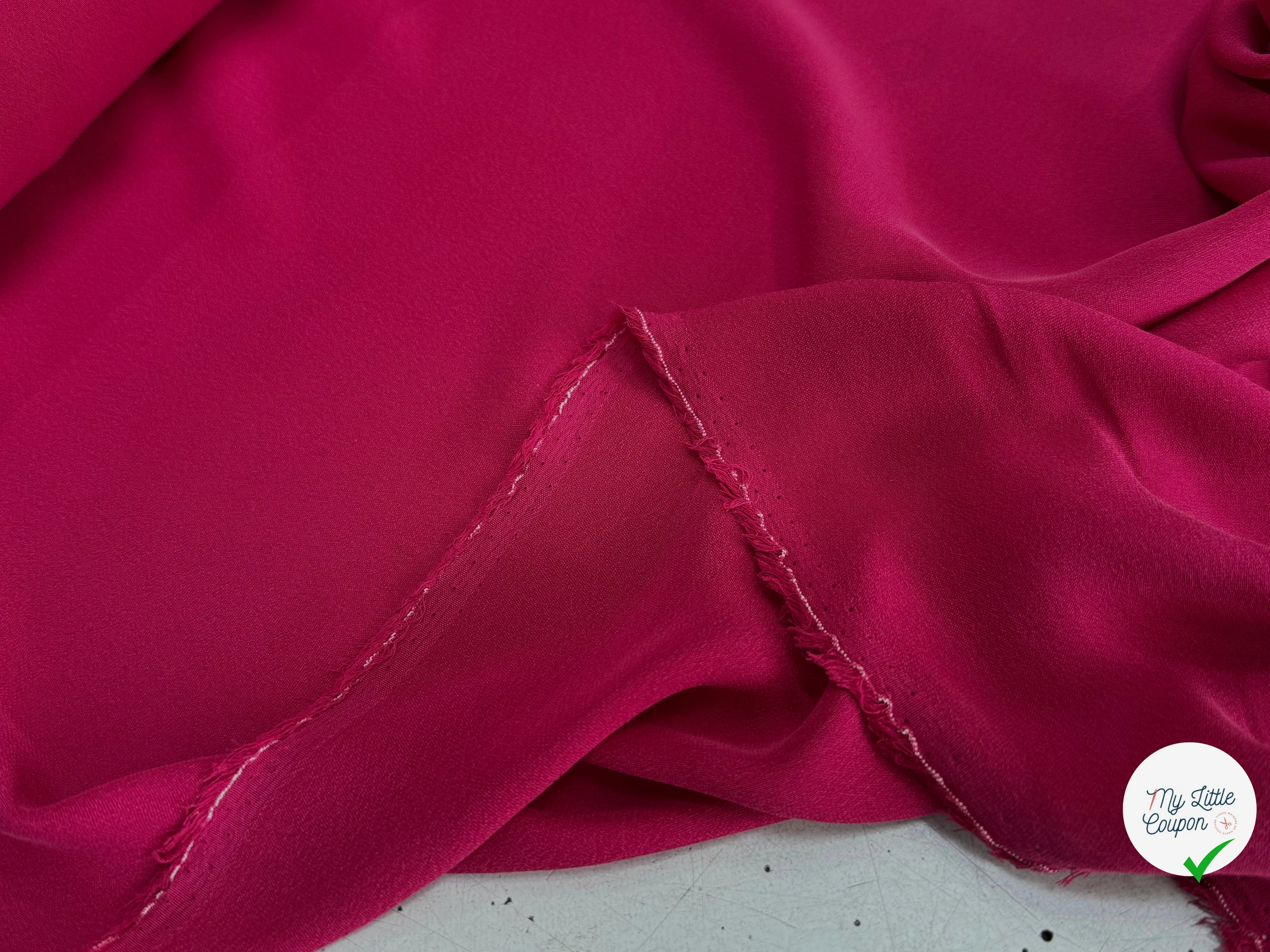 CREPE DE SOIE FLUIDE ET DOUX FUSHIA - My Little Coupon
