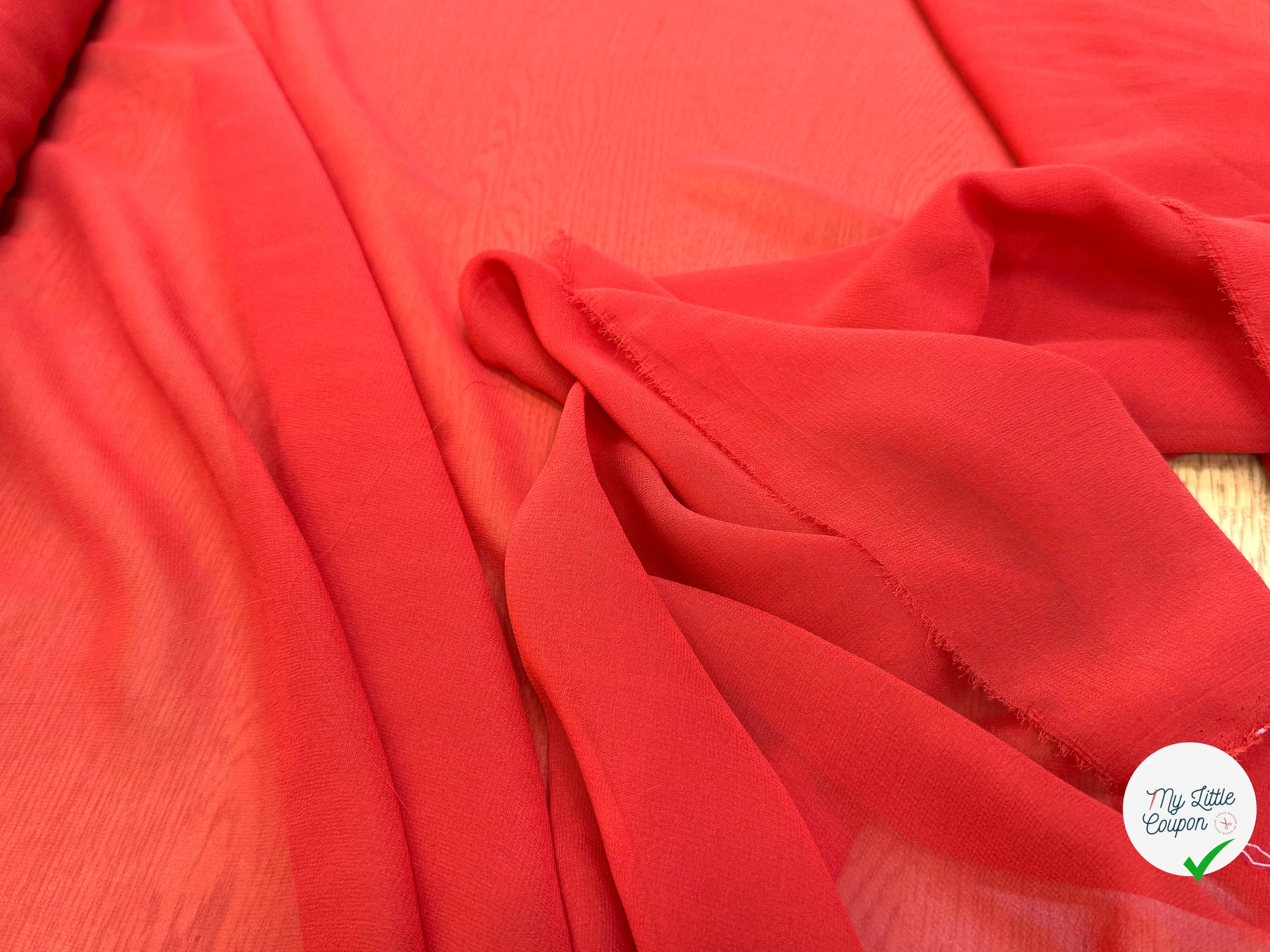 CREPE DE SOIE FLUIDE MANDARINE 136 DE LAIZE - My Little Coupon