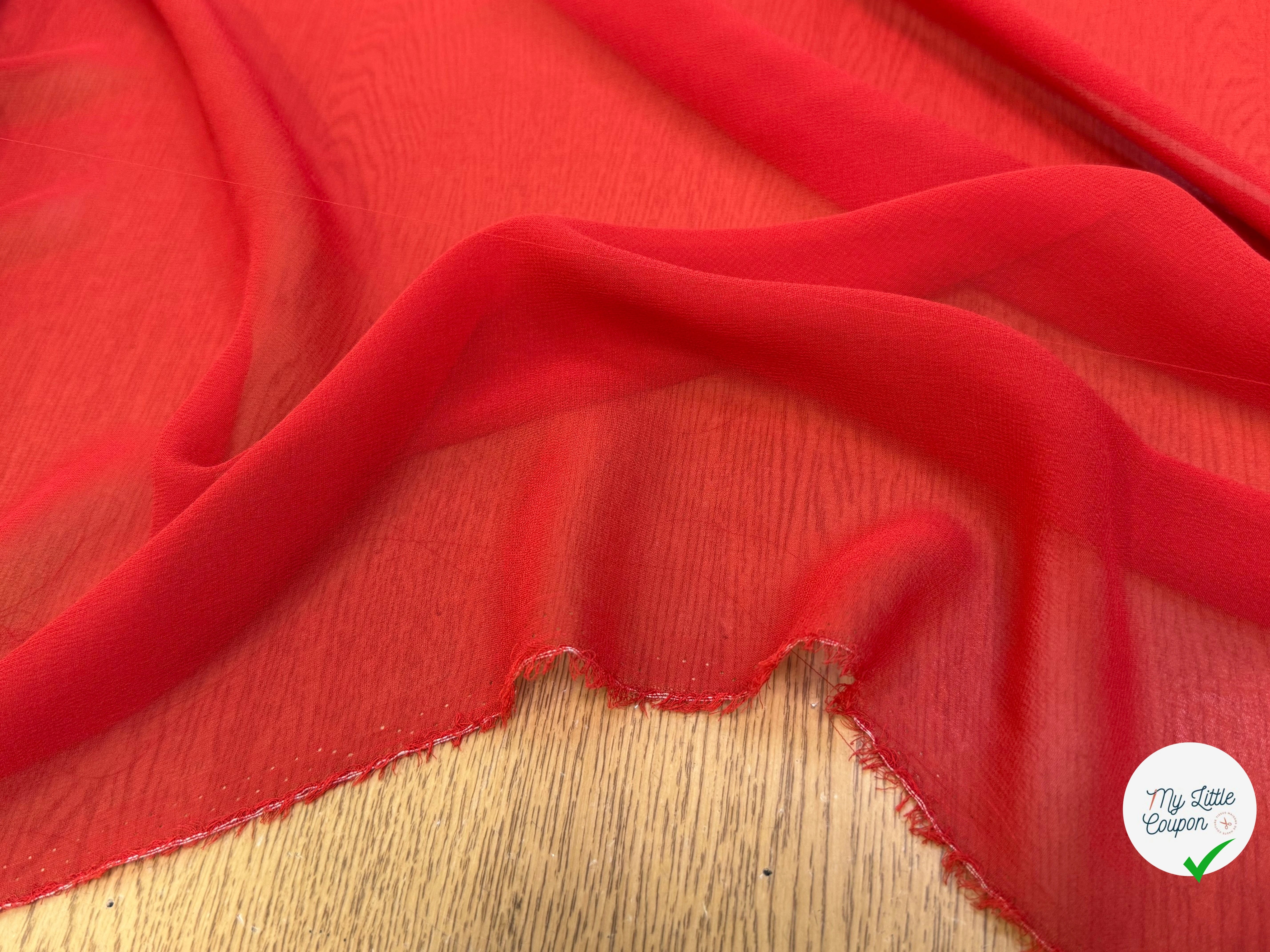 CREPE DE SOIE FLUIDE MANDARINE 136 DE LAIZE - My Little Coupon