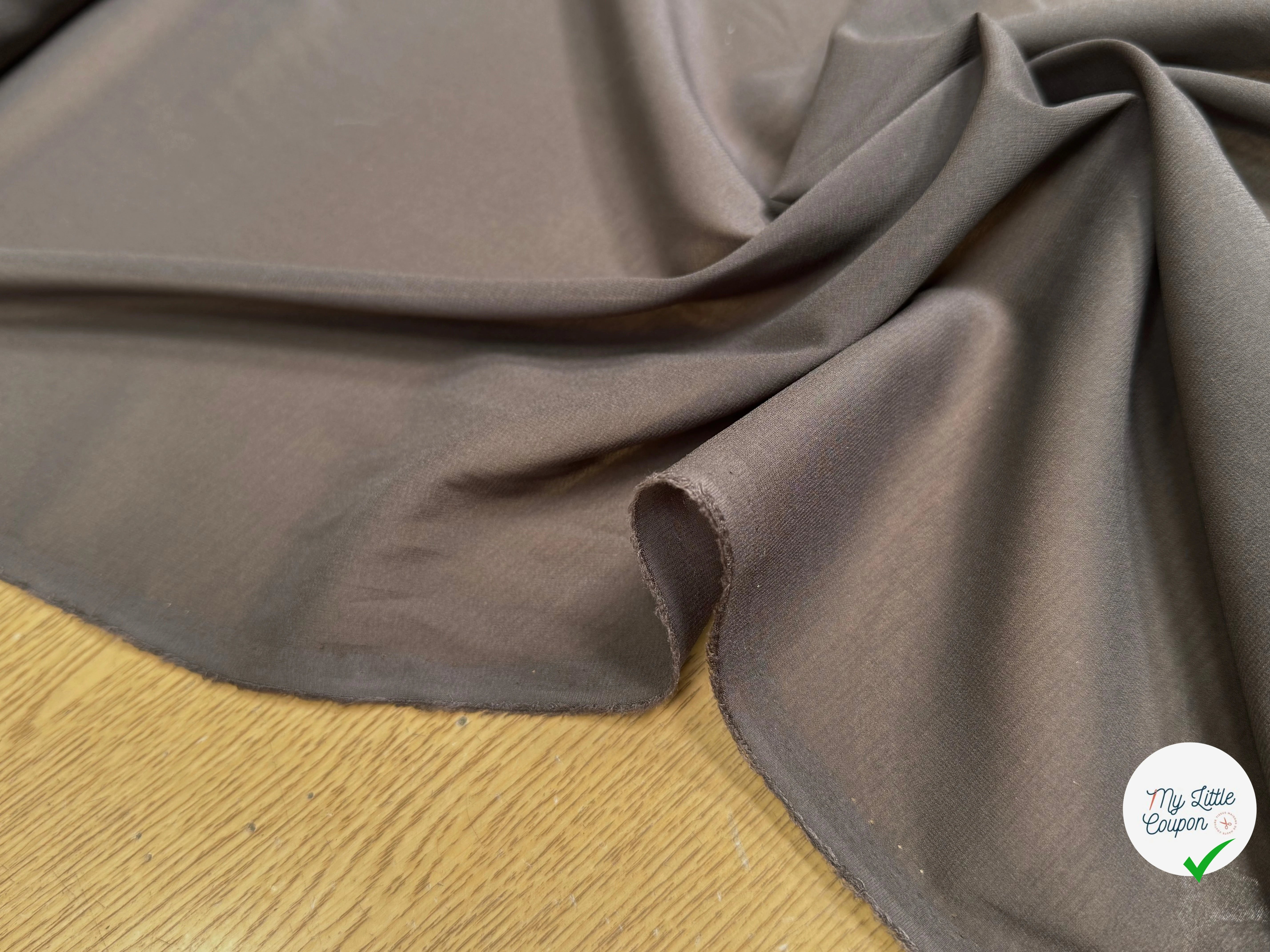 CREPE DE SOIE LAIZE 100 MARRON - My Little Coupon