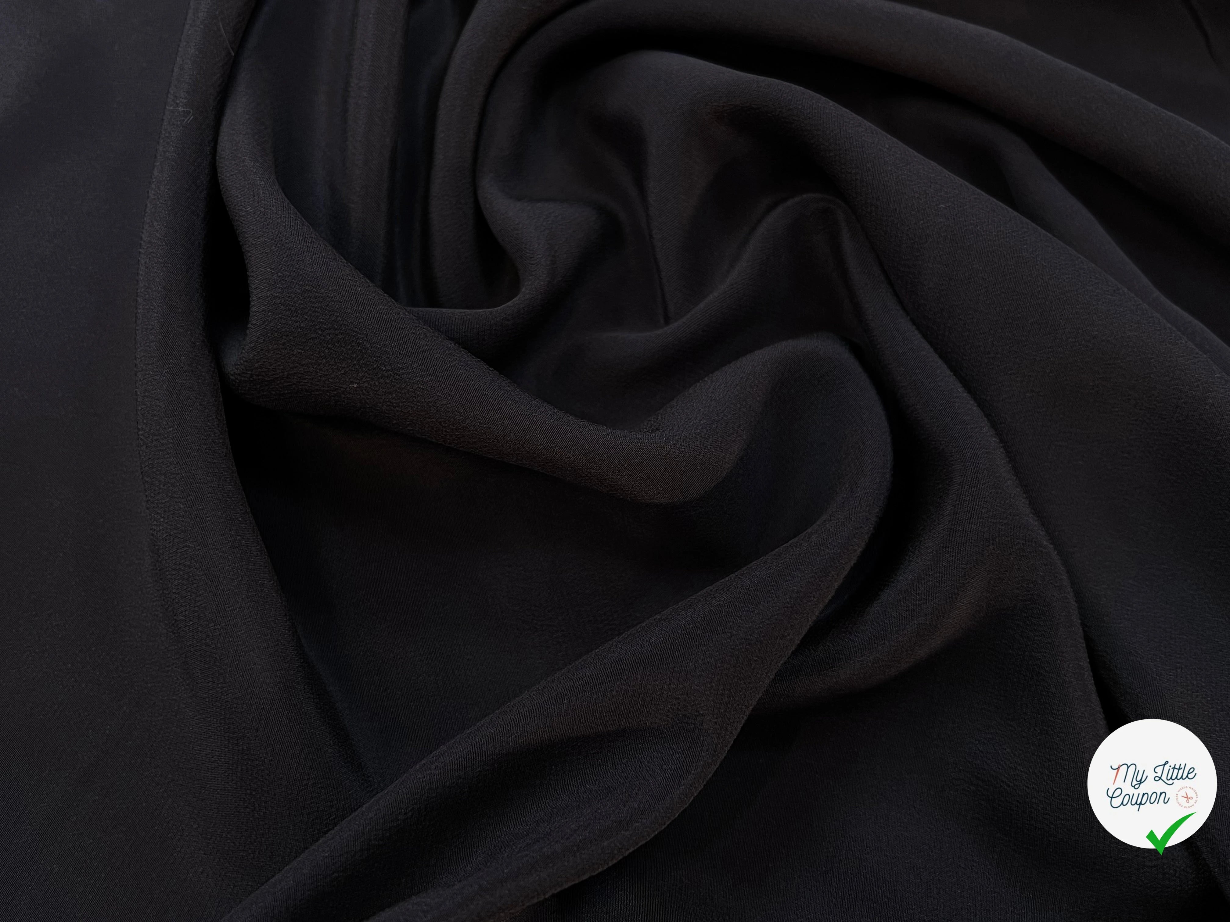 CRÈPE DE SOIE MARRON FONCÉ 100% SOIE 140CM - My Little Coupon