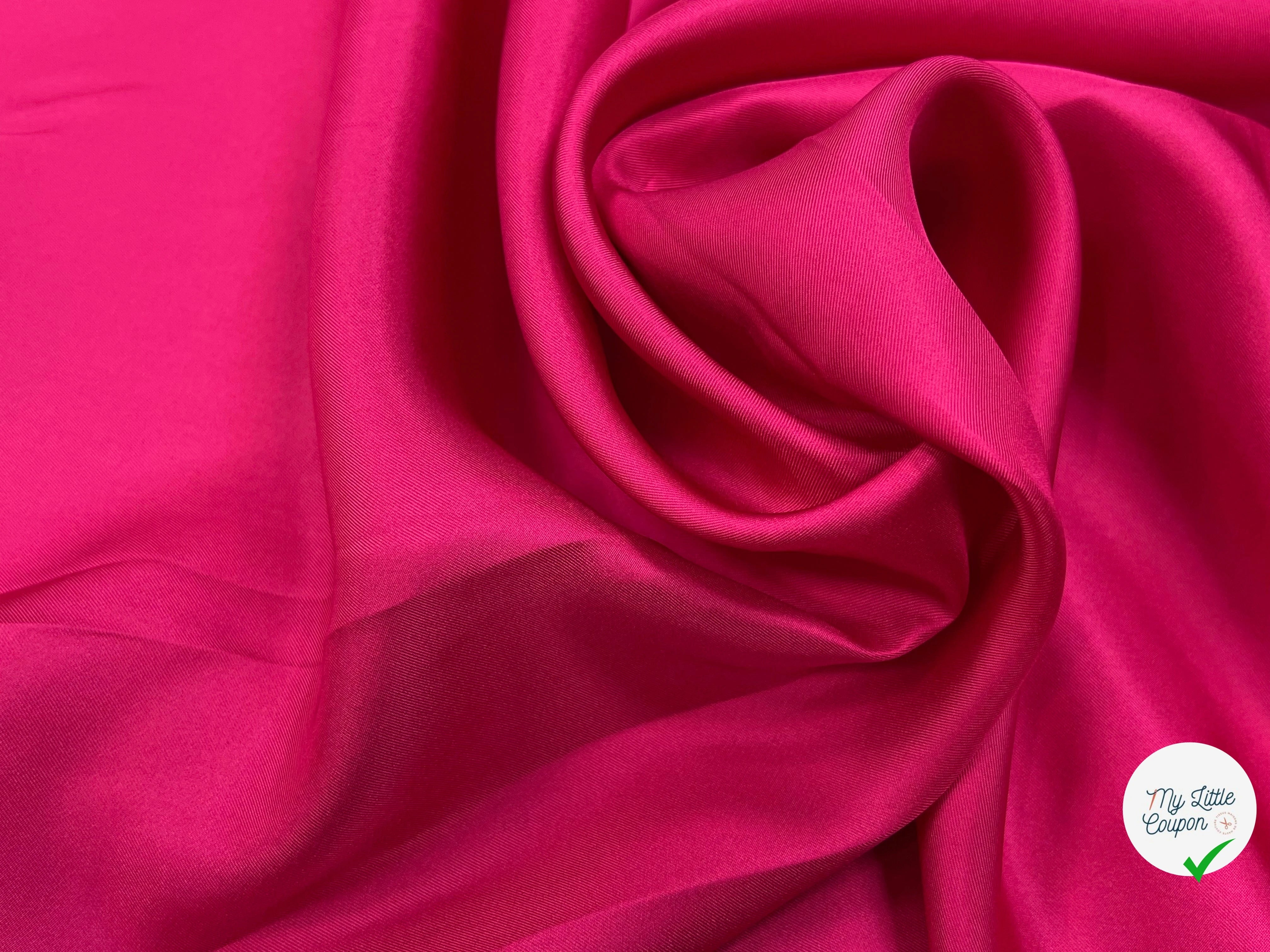 CREPE DE SOIE ROSE 100% SOIE 140CM - My Little Coupon