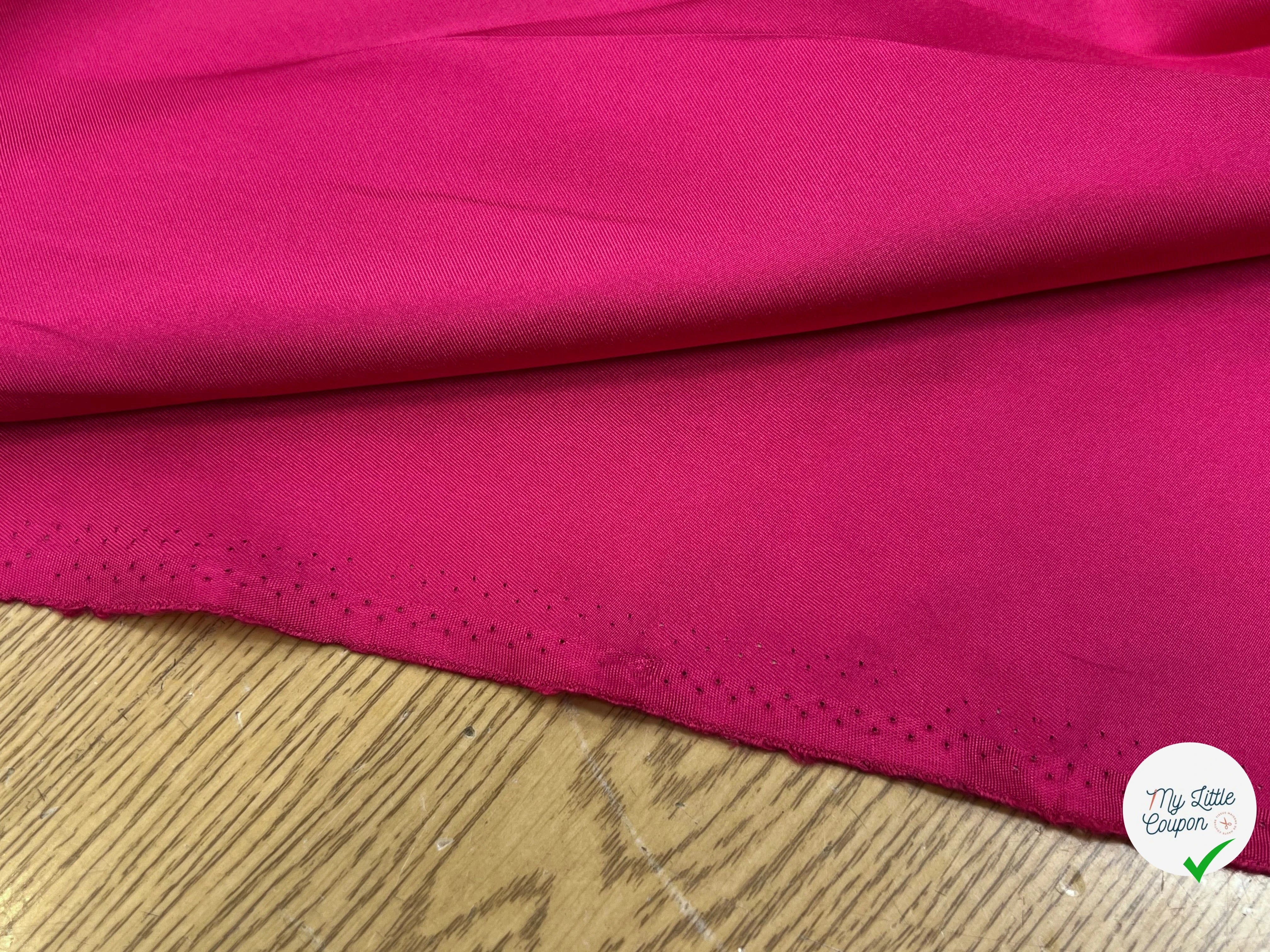 CREPE DE SOIE ROSE 100% SOIE 140CM - My Little Coupon