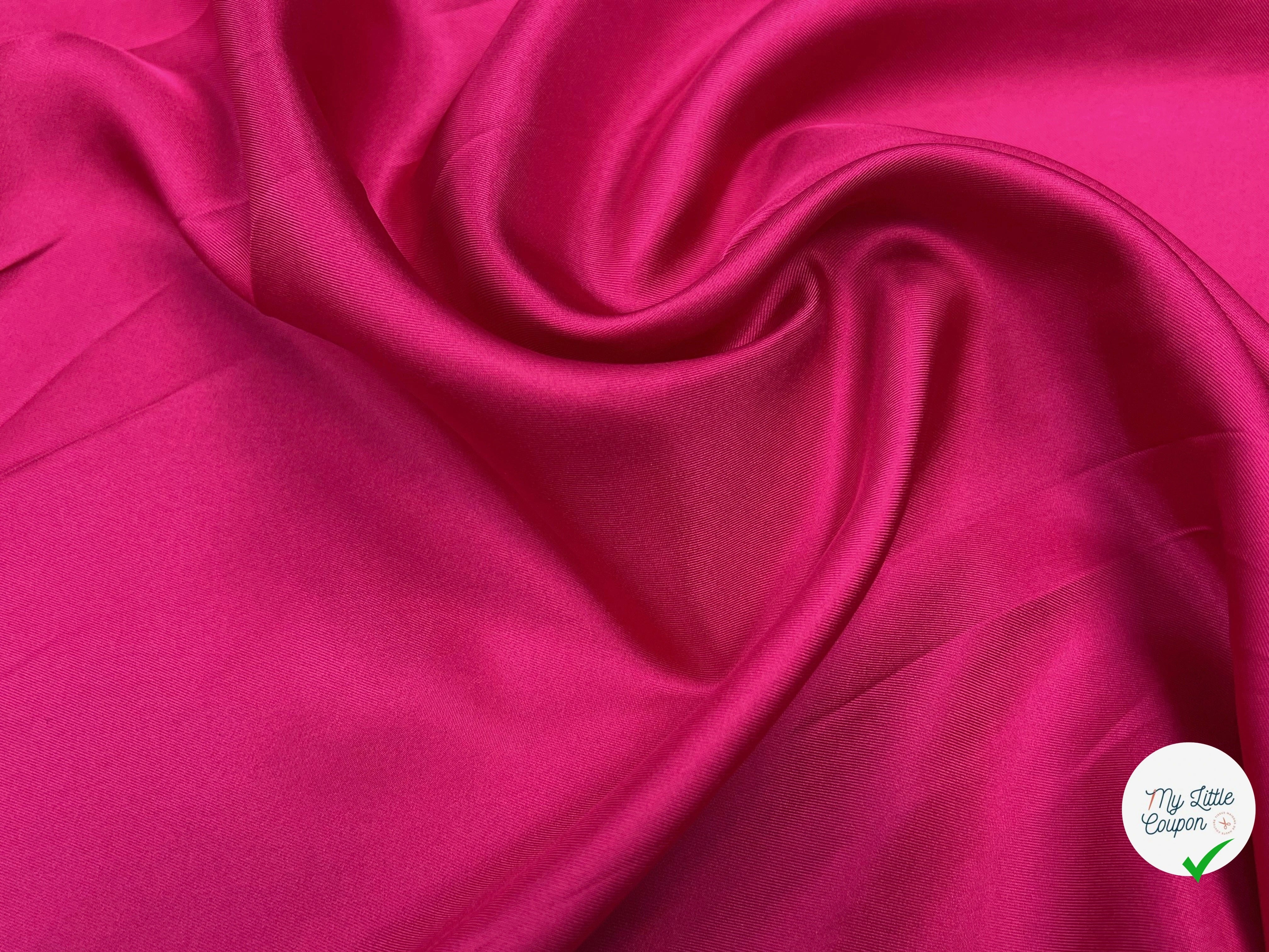 CREPE DE SOIE ROSE 100% SOIE 140CM - My Little Coupon