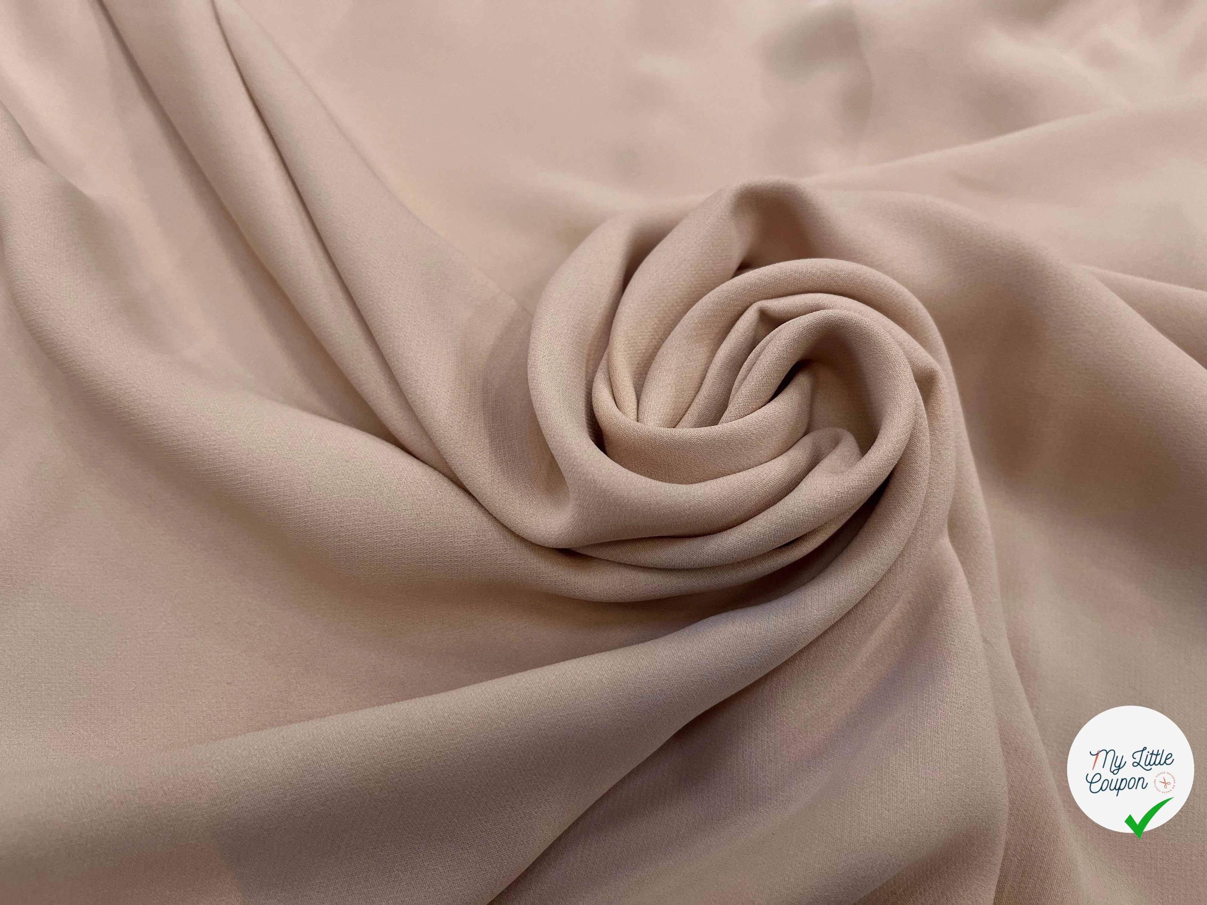 CREPE DE SOIE ROSE CHAIRE STRETCH ROSE - My Little Coupon