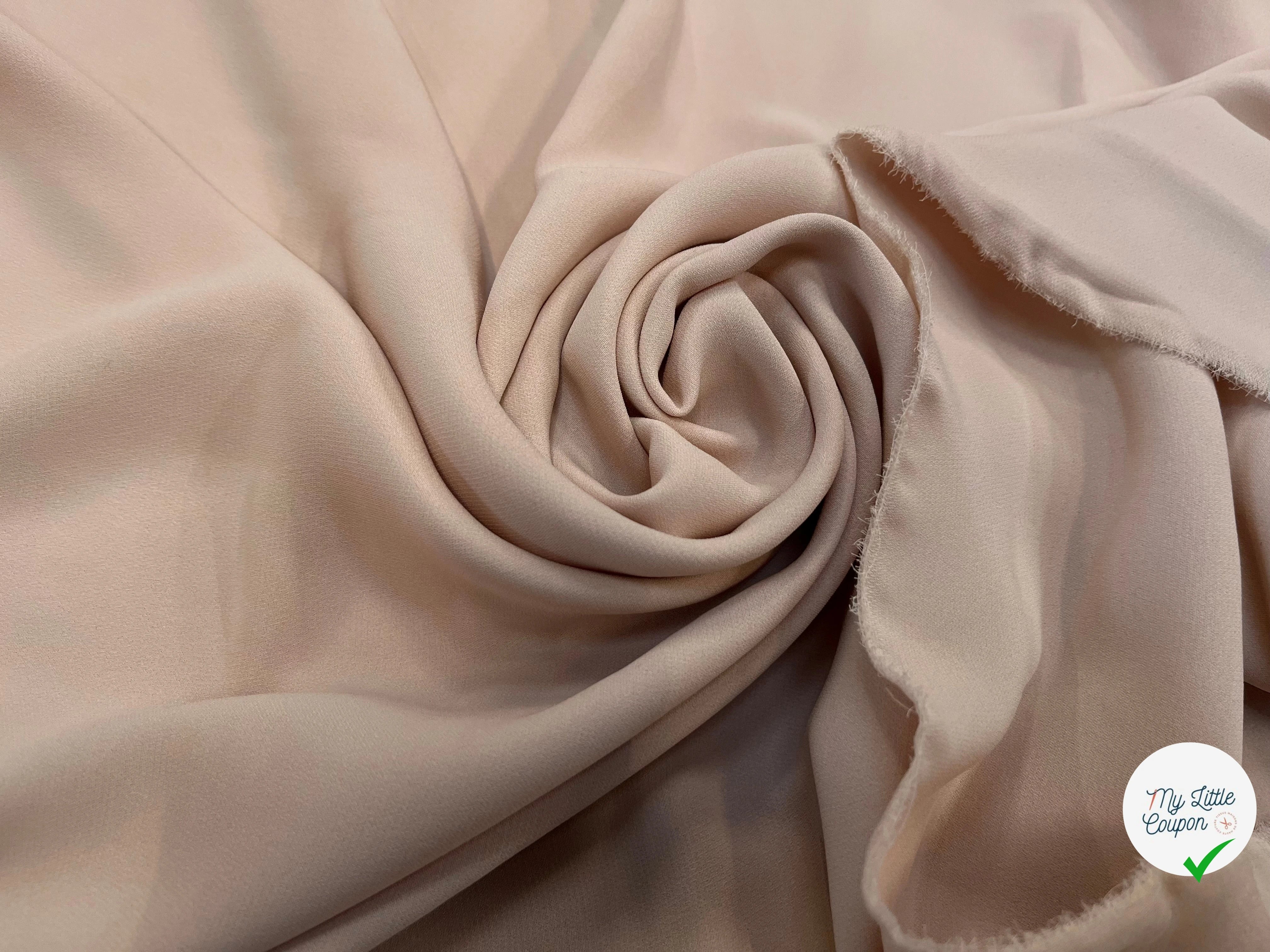 CREPE DE SOIE ROSE CHAIRE STRETCH ROSE - My Little Coupon