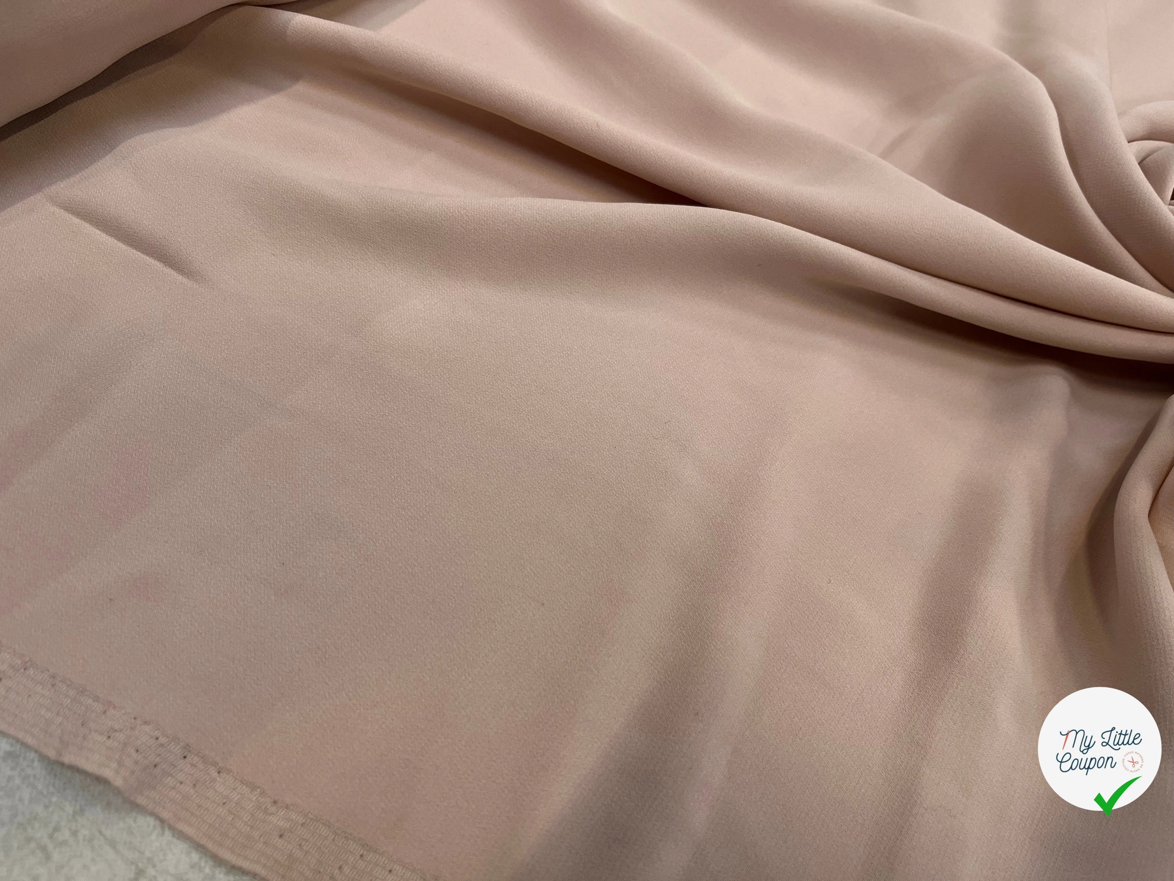CREPE DE SOIE ROSE CHAIRE STRETCH ROSE - My Little Coupon