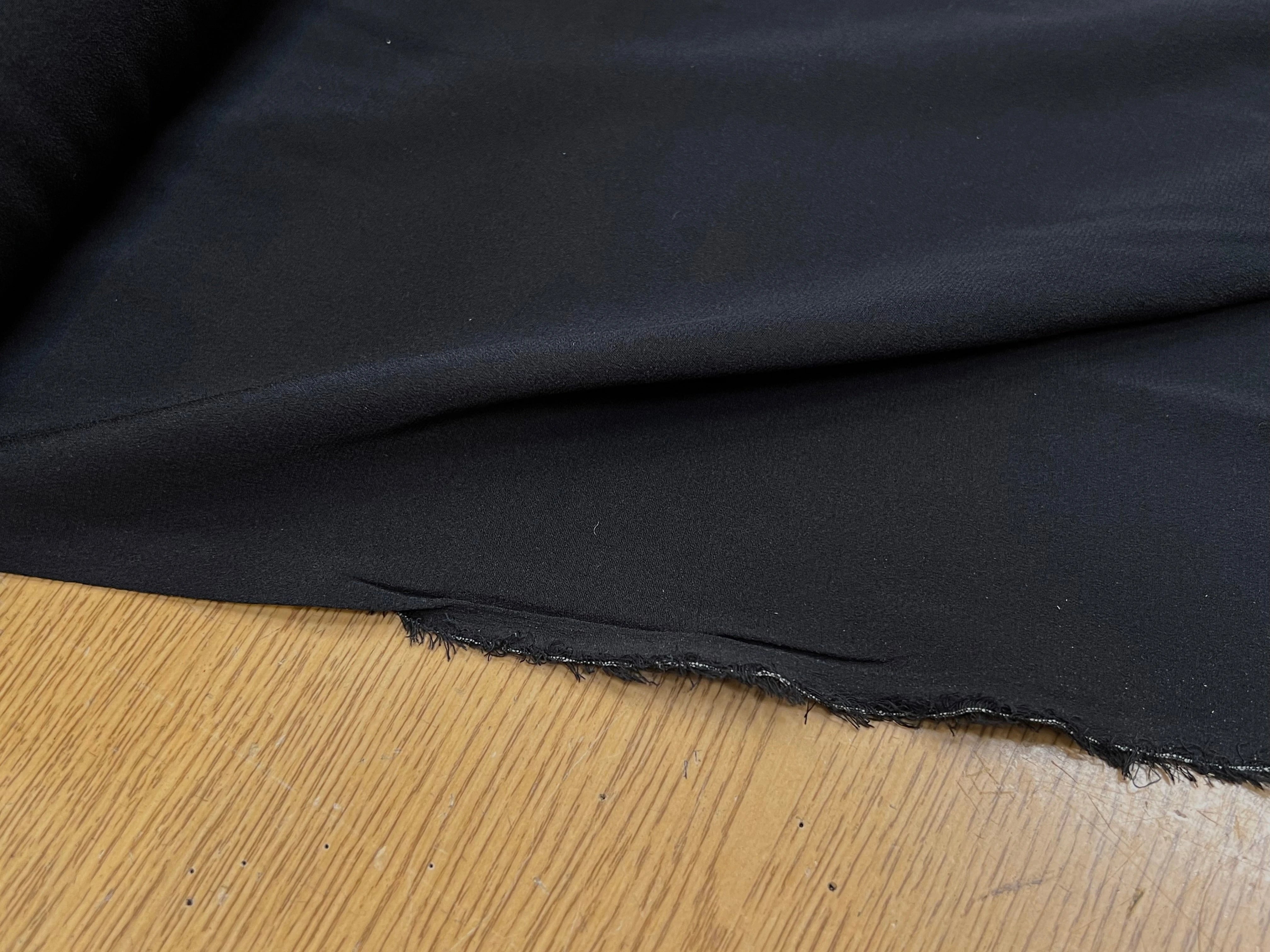 CREPE DE SOIE STRETCH ET FLUIDE NOIR 91% SOIE 130CM - My Little Coupon