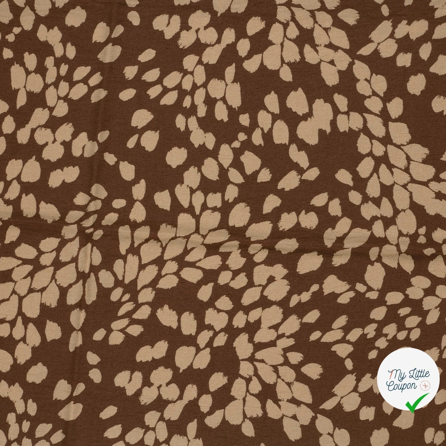 Crêpe de viscose abstrait marron