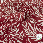 Crêpe de viscose feuilles bordeaux