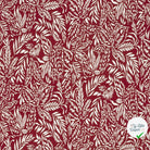 Crêpe de viscose feuilles bordeaux