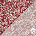 Crêpe de viscose feuilles bordeaux