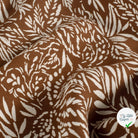 Crêpe de viscose feuilles marron