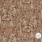 Crêpe de viscose feuilles marron