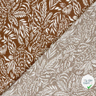 Crêpe de viscose feuilles marron