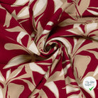 Crêpe de viscose fleurs bordeaux