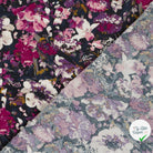 Crêpe de viscose fleurs magenta