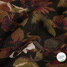Crêpe de viscose fleurs noir