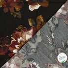 Crêpe de viscose fleurs noir