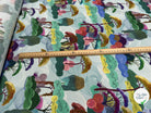 CREPE DE VISCOSE IMPRIMÉ GRAPHIQUE MULTICOLORE FANTASY JAPON - My Little Coupon