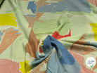 CRÊPE DE VISCOSE IMPRIMÉ GRAPHIQUE RAYURES JAUNE FANTASY PAPIER JAUNE - My Little Coupon