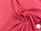 CRÊPE DE VISCOSE IMPRIMÉ SEMIS DE FLEURS ROSE - My Little Coupon