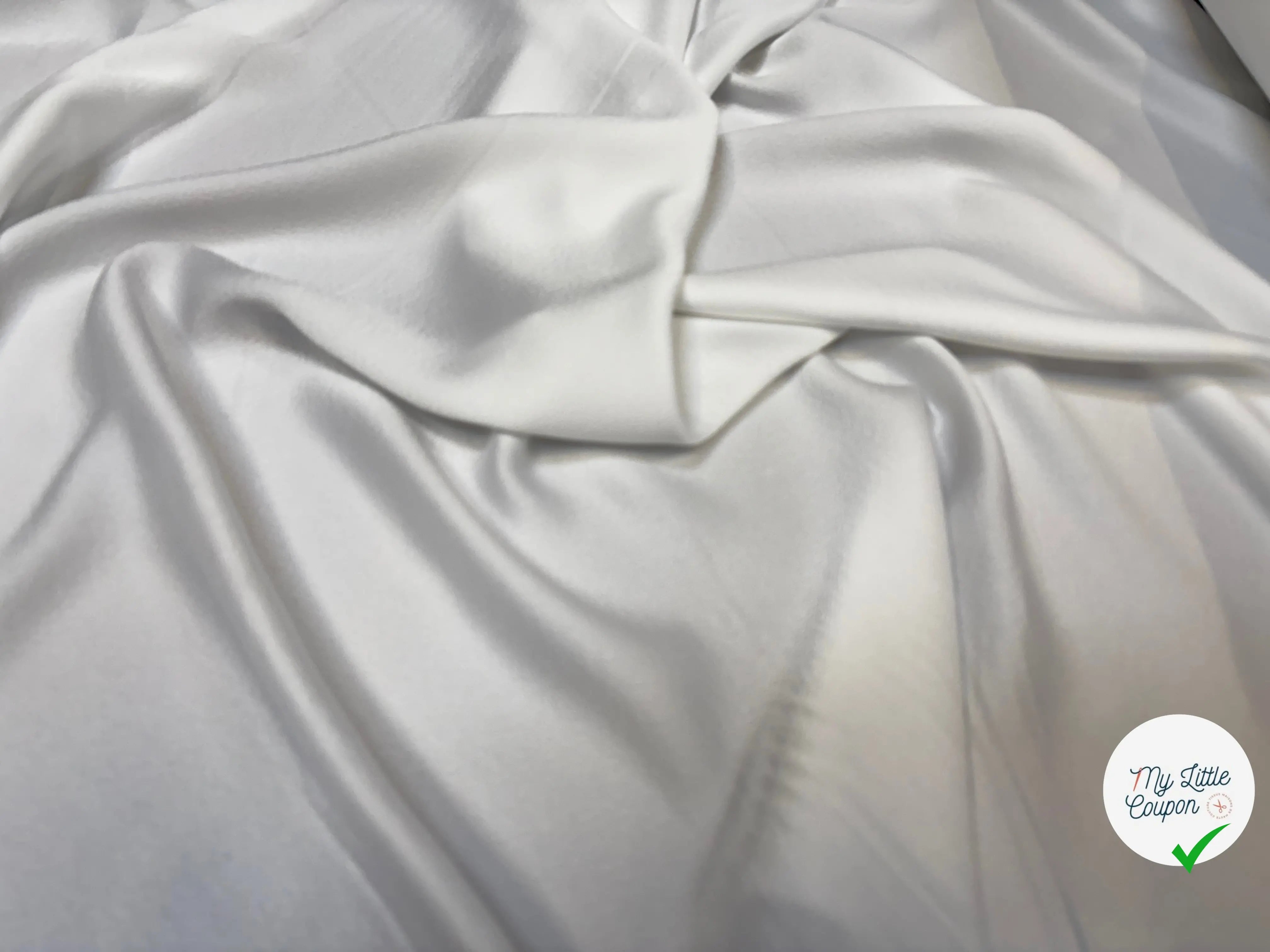 CRÊPE ENVERS SATIN BLANC OPTIQUE - My Little Coupon