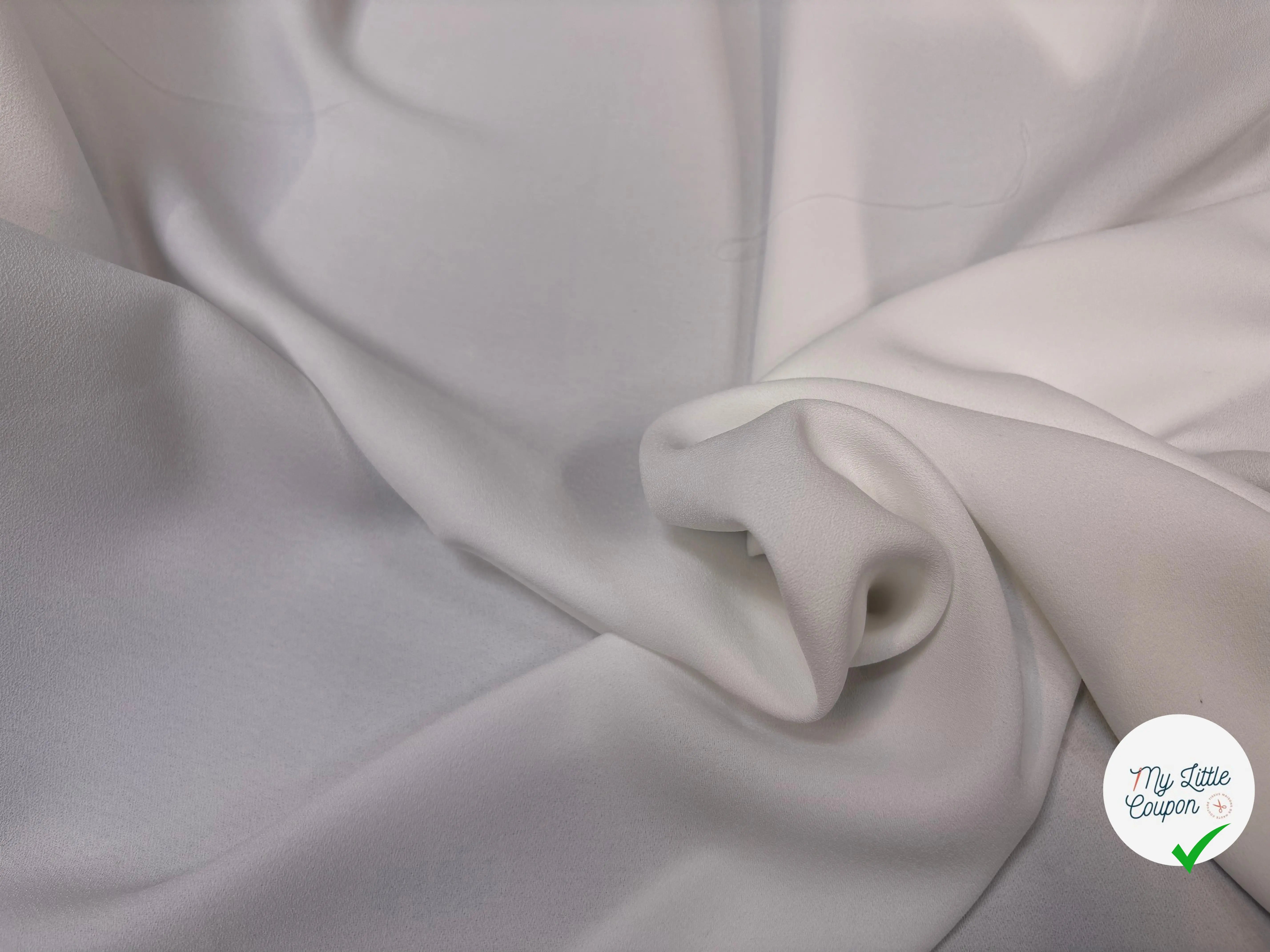 CRÊPE ENVERS SATIN BLANC OPTIQUE - My Little Coupon