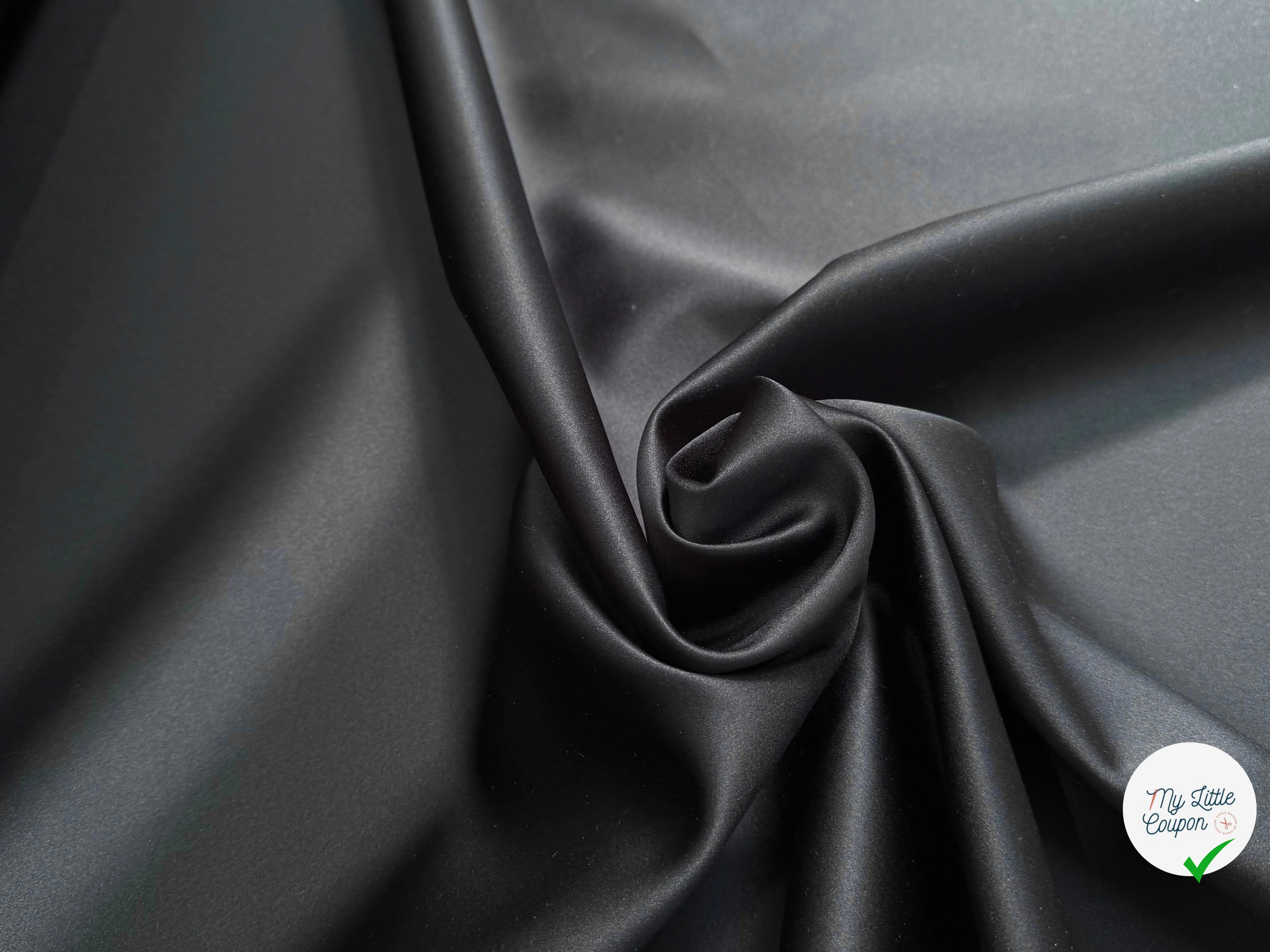 CREPE ENVERS SATIN CONTRECOLLÉ NOIR BELLE TENUE - My Little Coupon