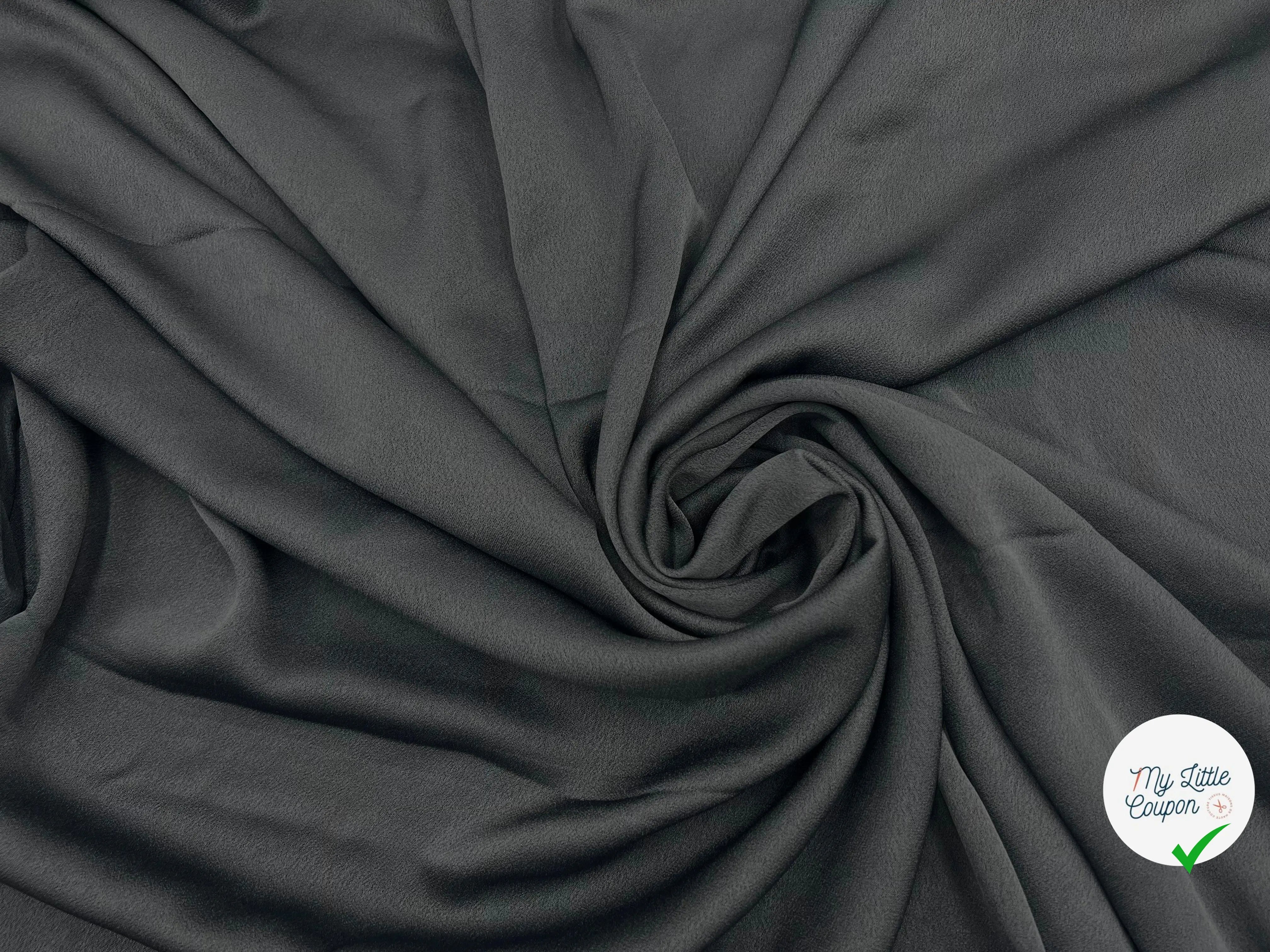 CRÊPE ENVERS SATIN GRIS ARDOISE - My Little Coupon - tissu - coudre