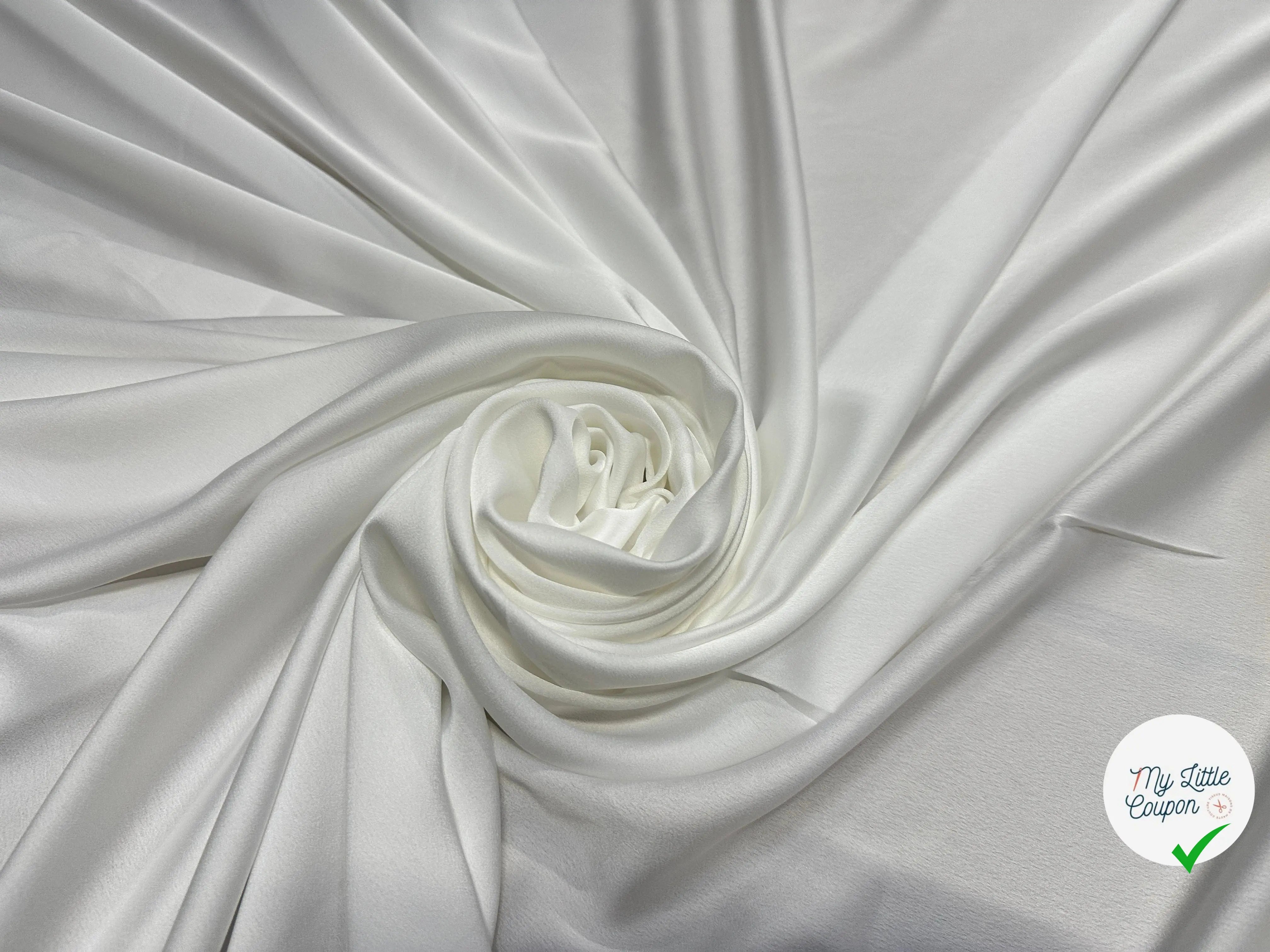 CREPE ENVERS SATIN LEGER BLANC OPTIQUE - My Little Coupon