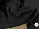 CREPE ENVERS SATIN LOURD FROIDE ACETATE VISCOSE NOIR  STRETCH - My Little Coupon