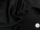 CREPE ENVERS SATIN LOURD FROIDE ACETATE VISCOSE NOIR  STRETCH - My Little Coupon