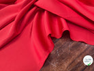 CREPE ENVERS SATIN MAT ROUGE ORANGE QUALITÉ HAUTE COUTURE - My Little Coupon