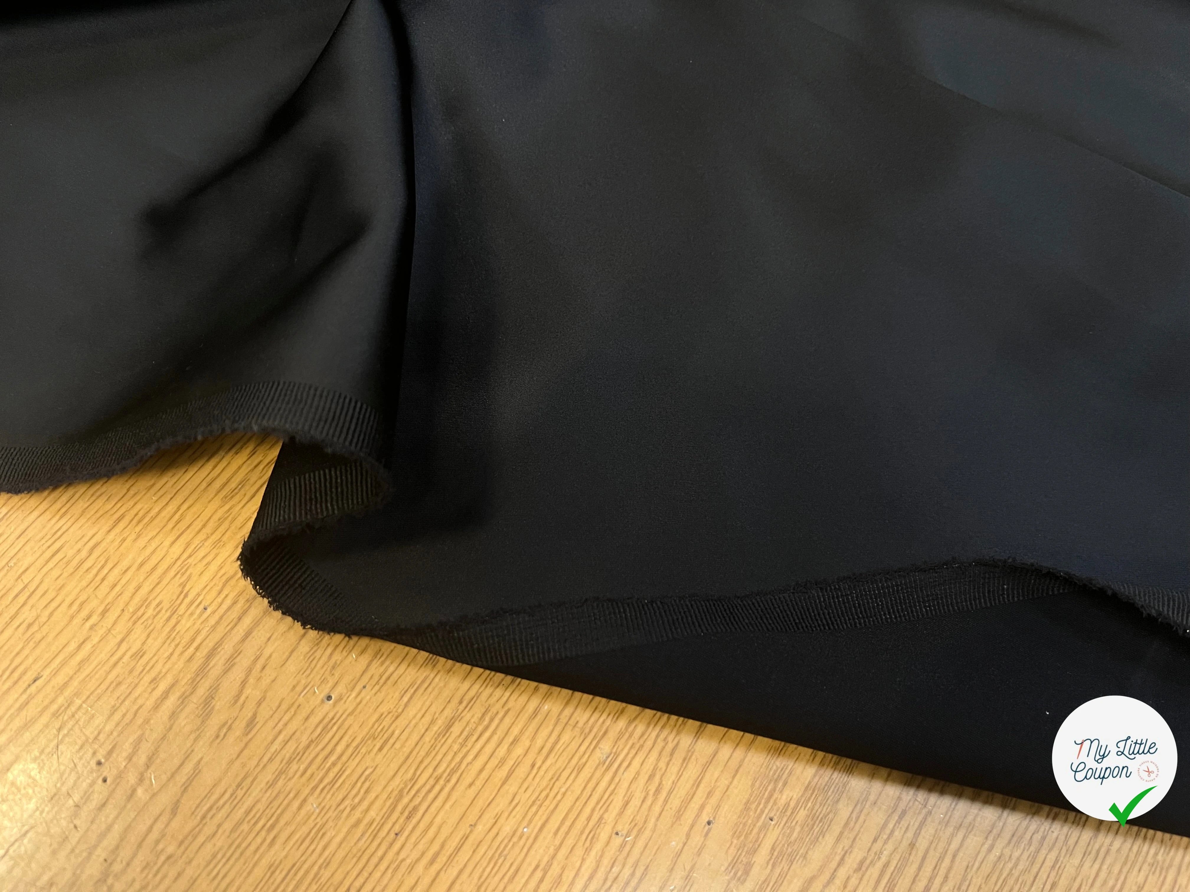 CRÈPE ENVERS SATIN NOIR 135CM JAPAN - My Little Coupon