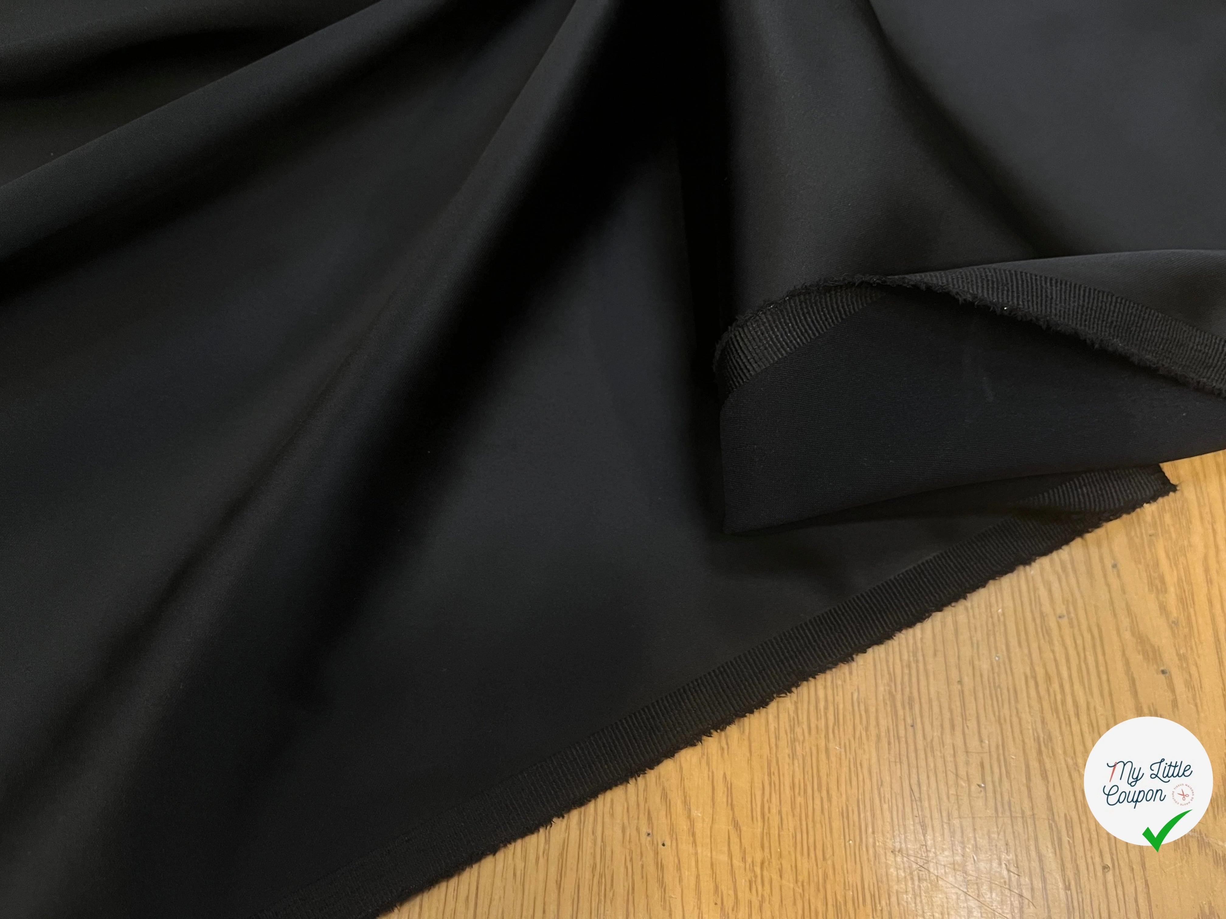 CRÈPE ENVERS SATIN NOIR 135CM JAPAN - My Little Coupon