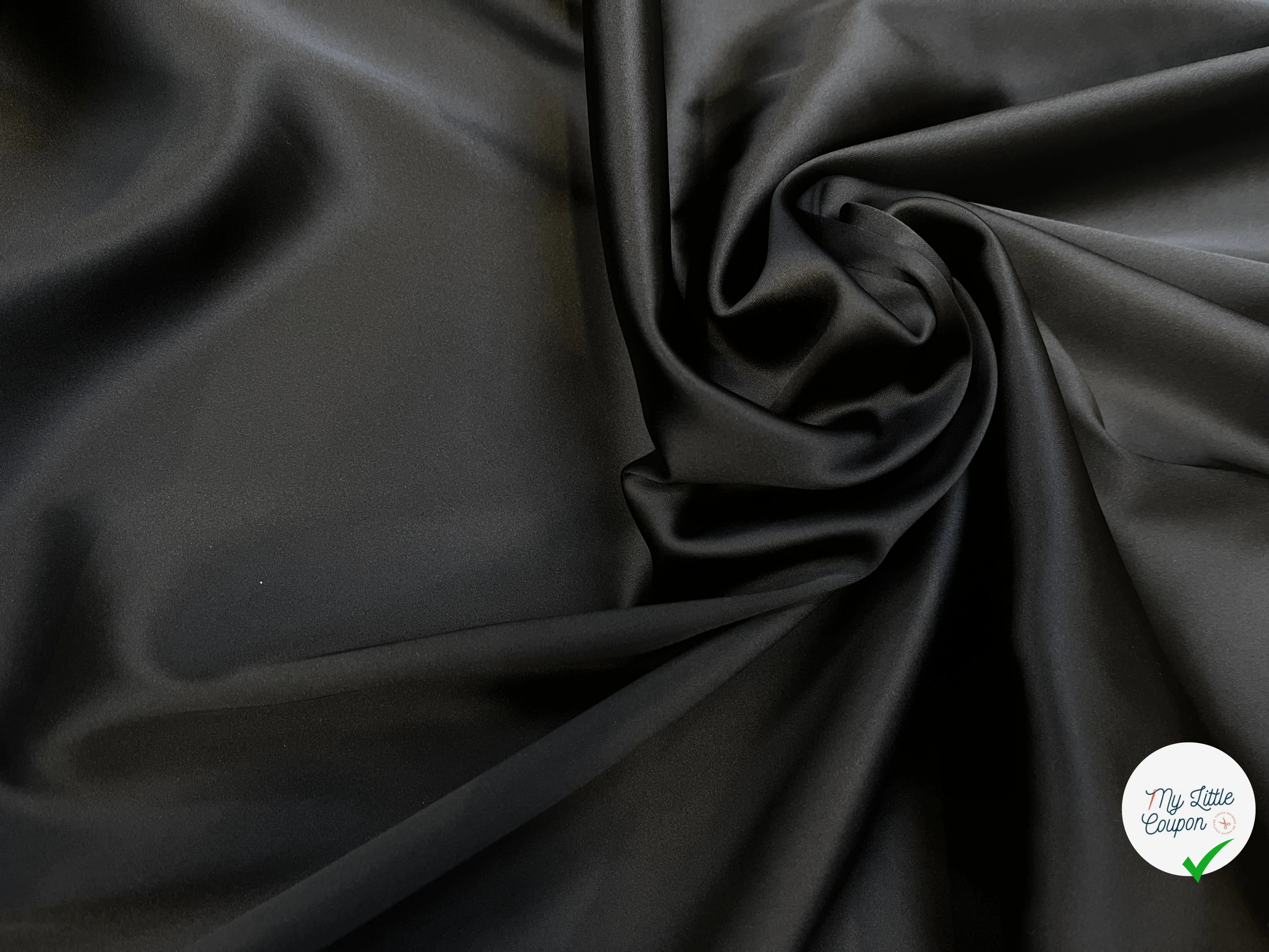 CRÈPE ENVERS SATIN NOIR 135CM JAPAN - My Little Coupon