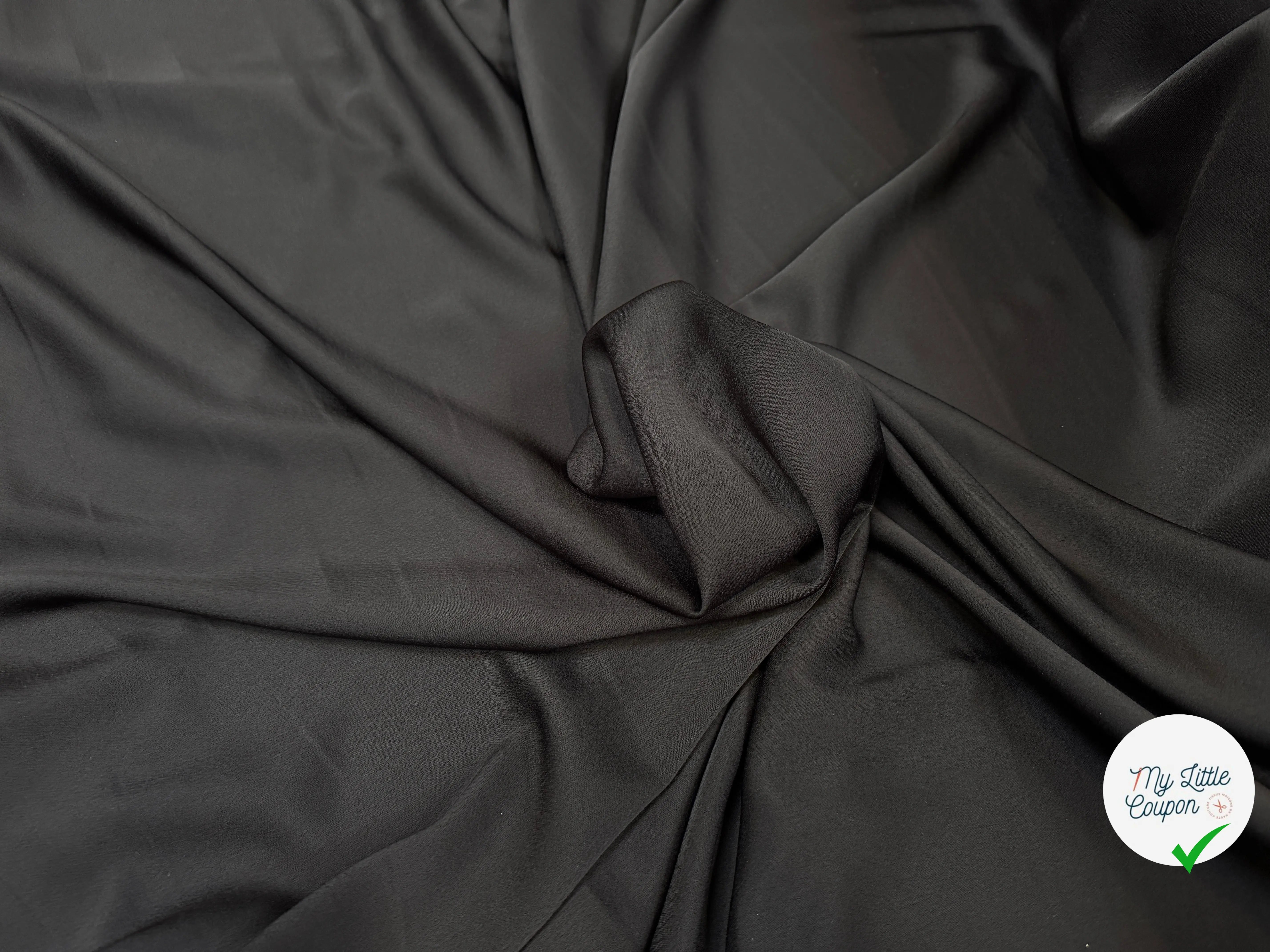 CRÉPE ENVERS SATIN NOIR - My Little Coupon