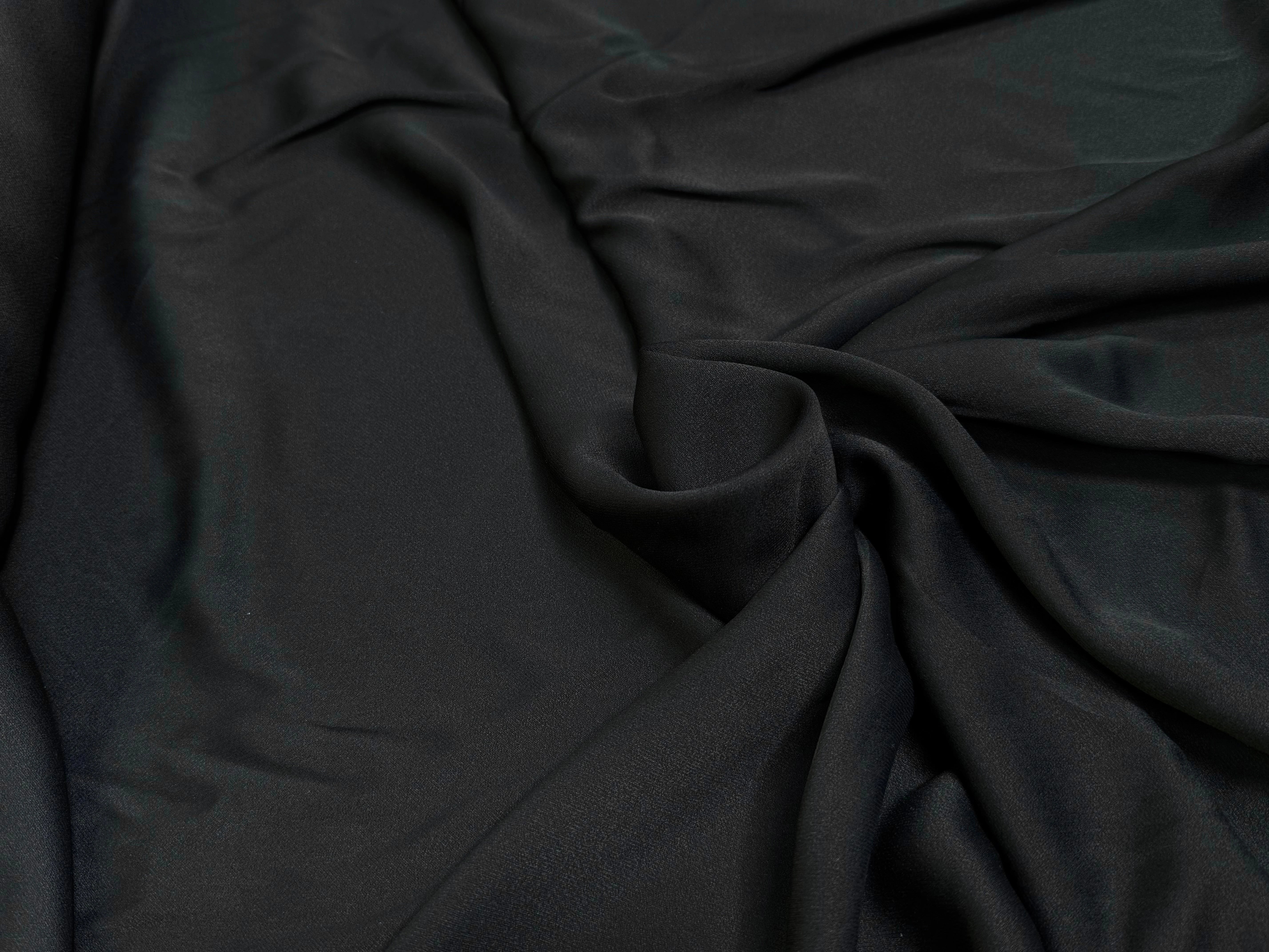 CREPE ENVERS SATIN POLIVISCOSE NOIR BEAU TOMBÉ - My Little Coupon
