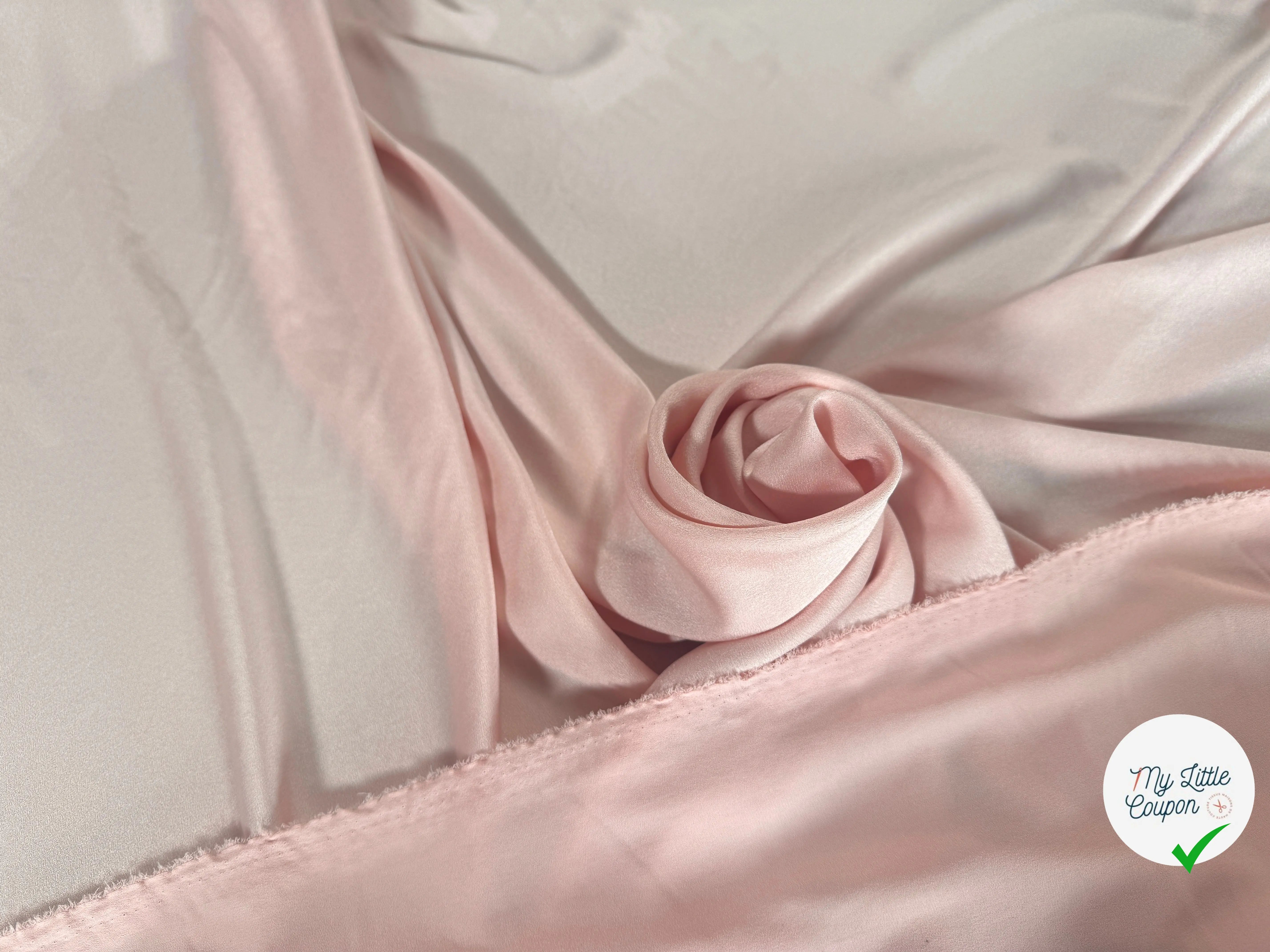 CRÊPE ENVERS SATIN ROSE PÂLE - My Little Coupon