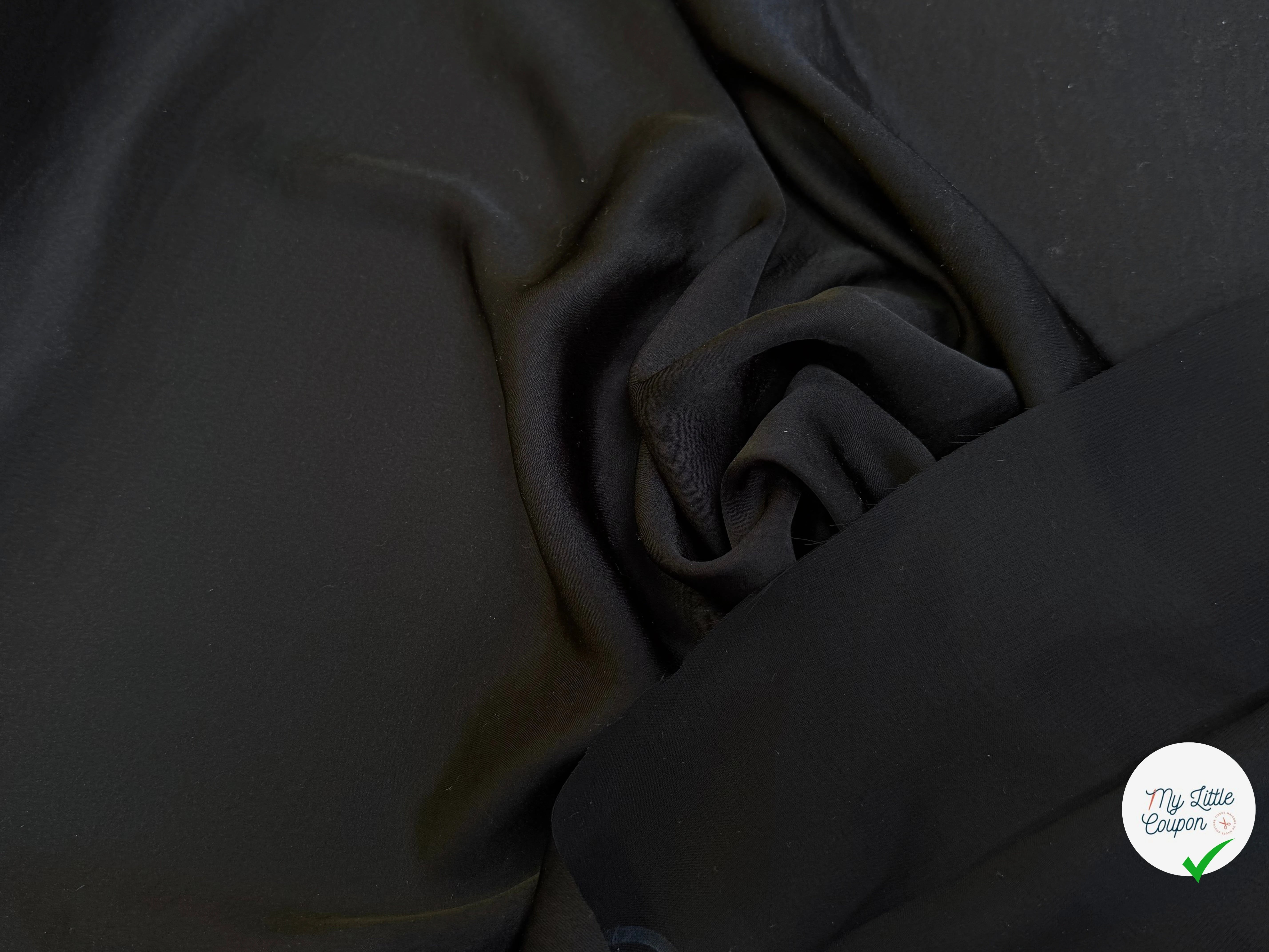 CREPE ENVERS SATIN SUPER FLUIDE NOIR 160 - My Little Coupon