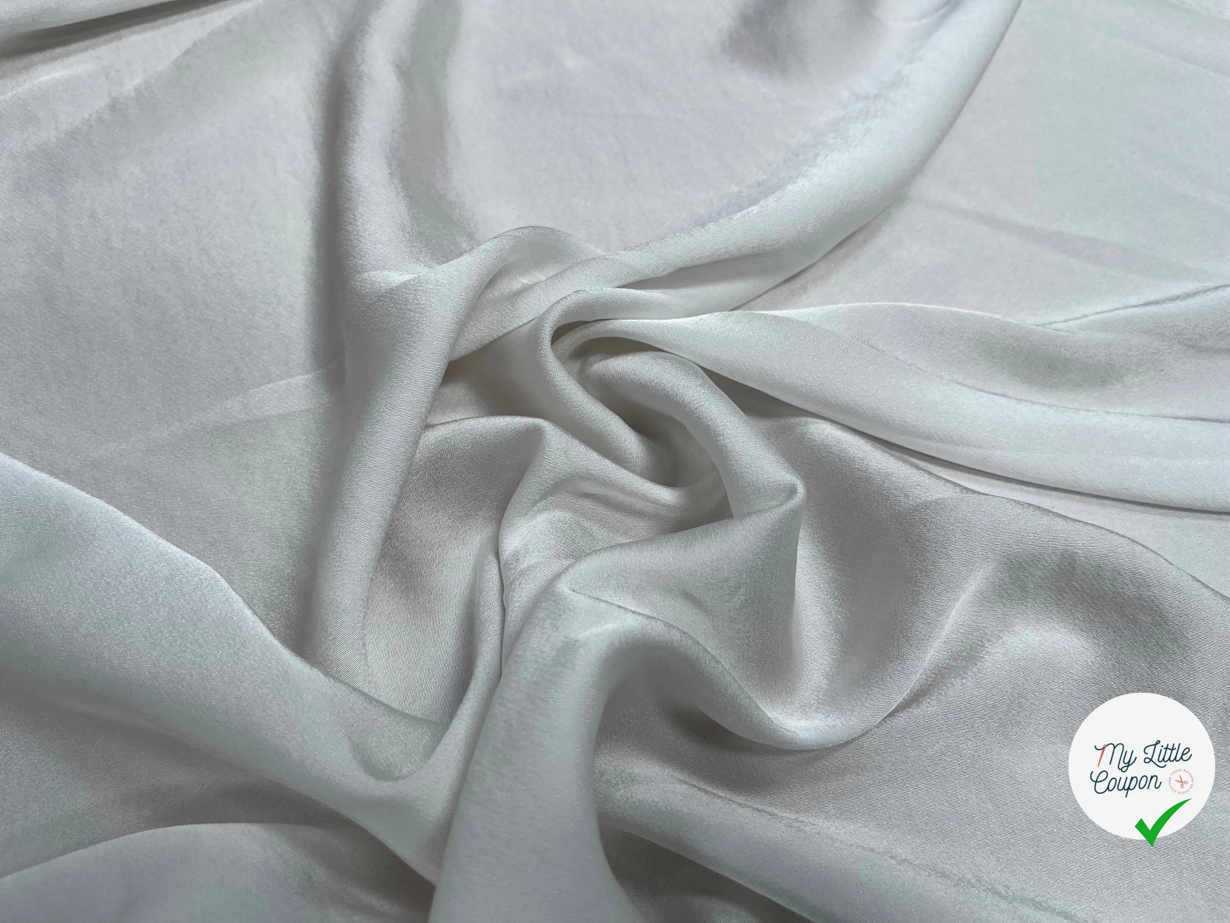 CRÊPE ENVERS SATIN UNI BLANC - My Little Coupon