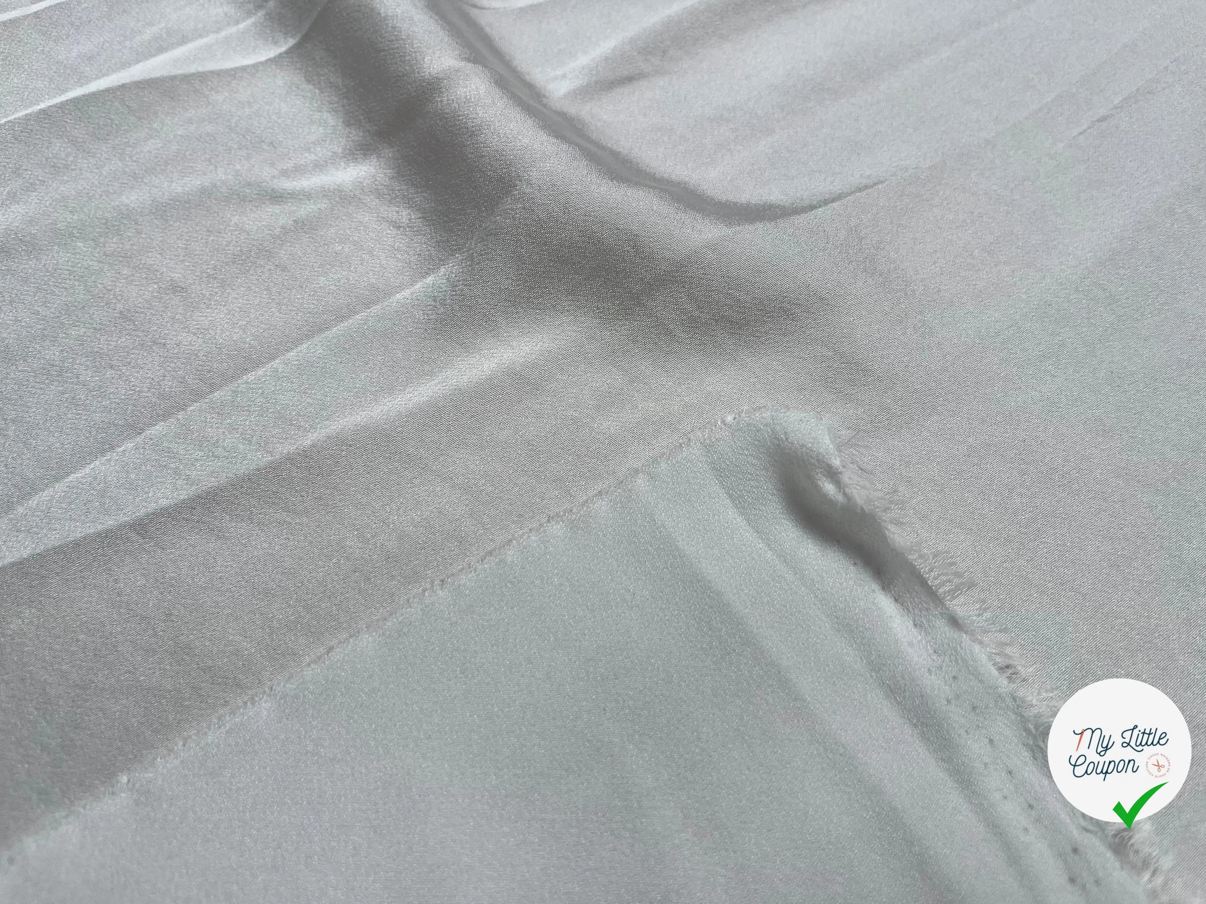 CRÊPE ENVERS SATIN UNI BLANC - My Little Coupon