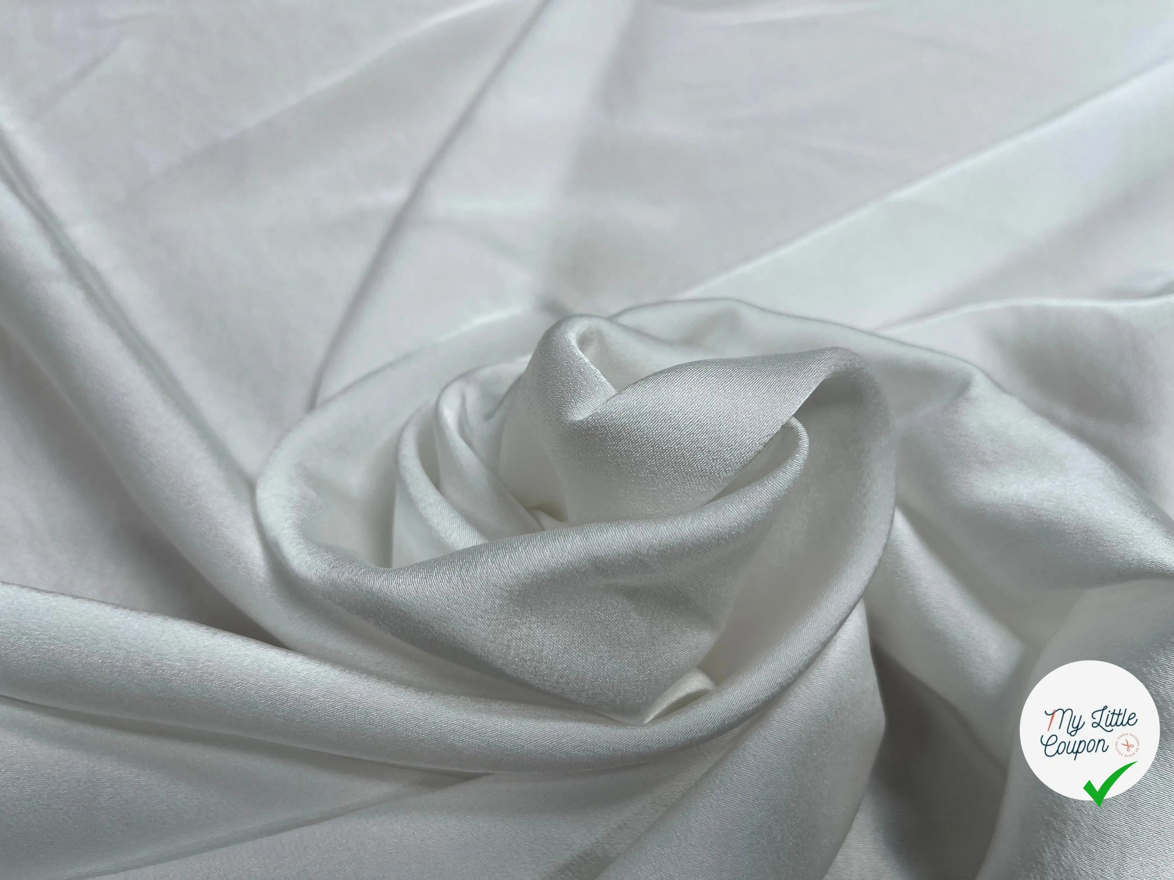 CRÊPE ENVERS SATIN UNI BLANC - My Little Coupon