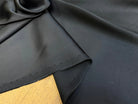 CREPE ENVERS SATIN VISCOSE ACETATE NOIR BEAU TOMBÉ STRETCH - My Little Coupon