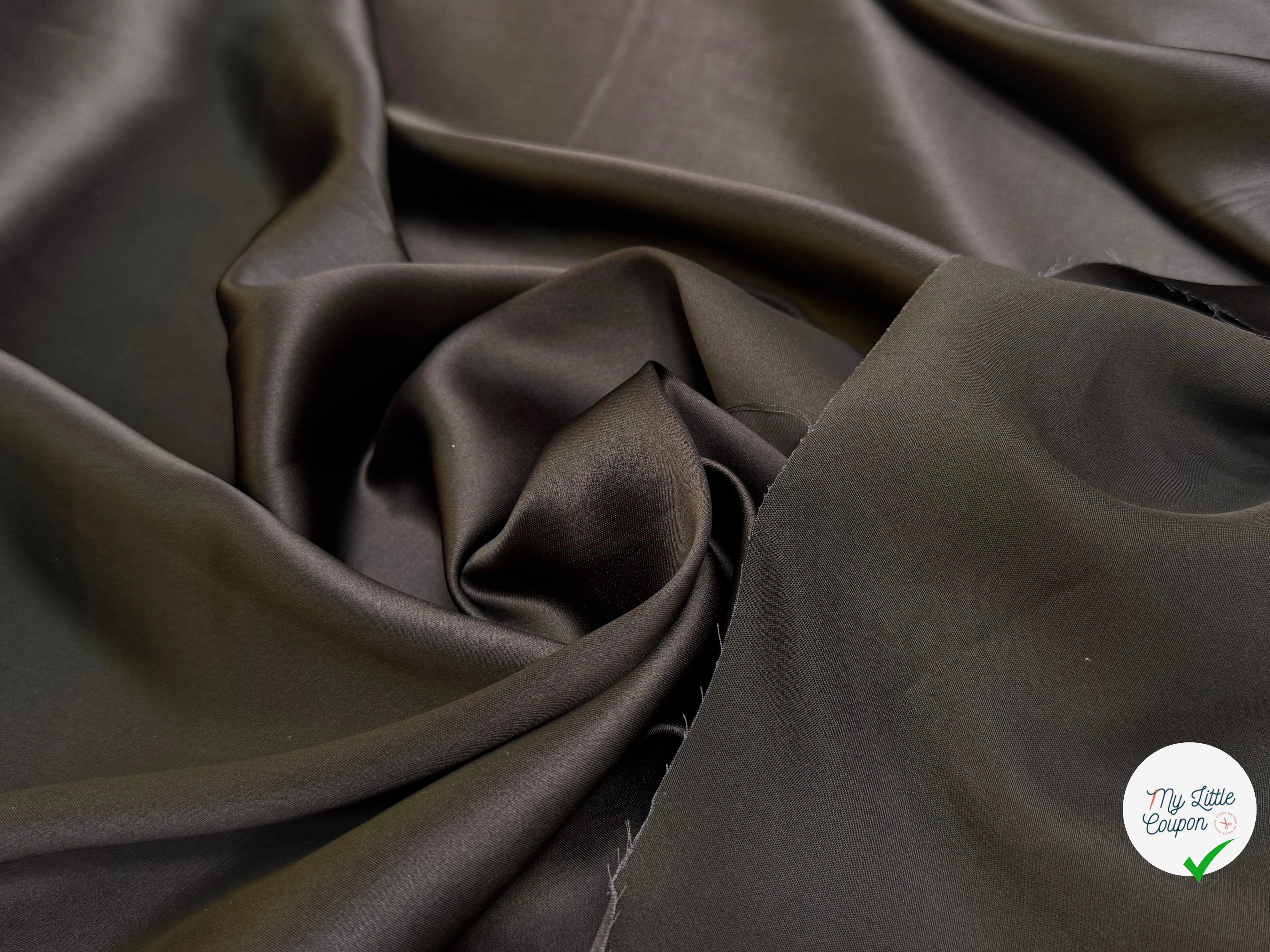CREPE ENVERS SATIN VISCOSE BEAU TOMBÉ BRONZE - My Little Coupon